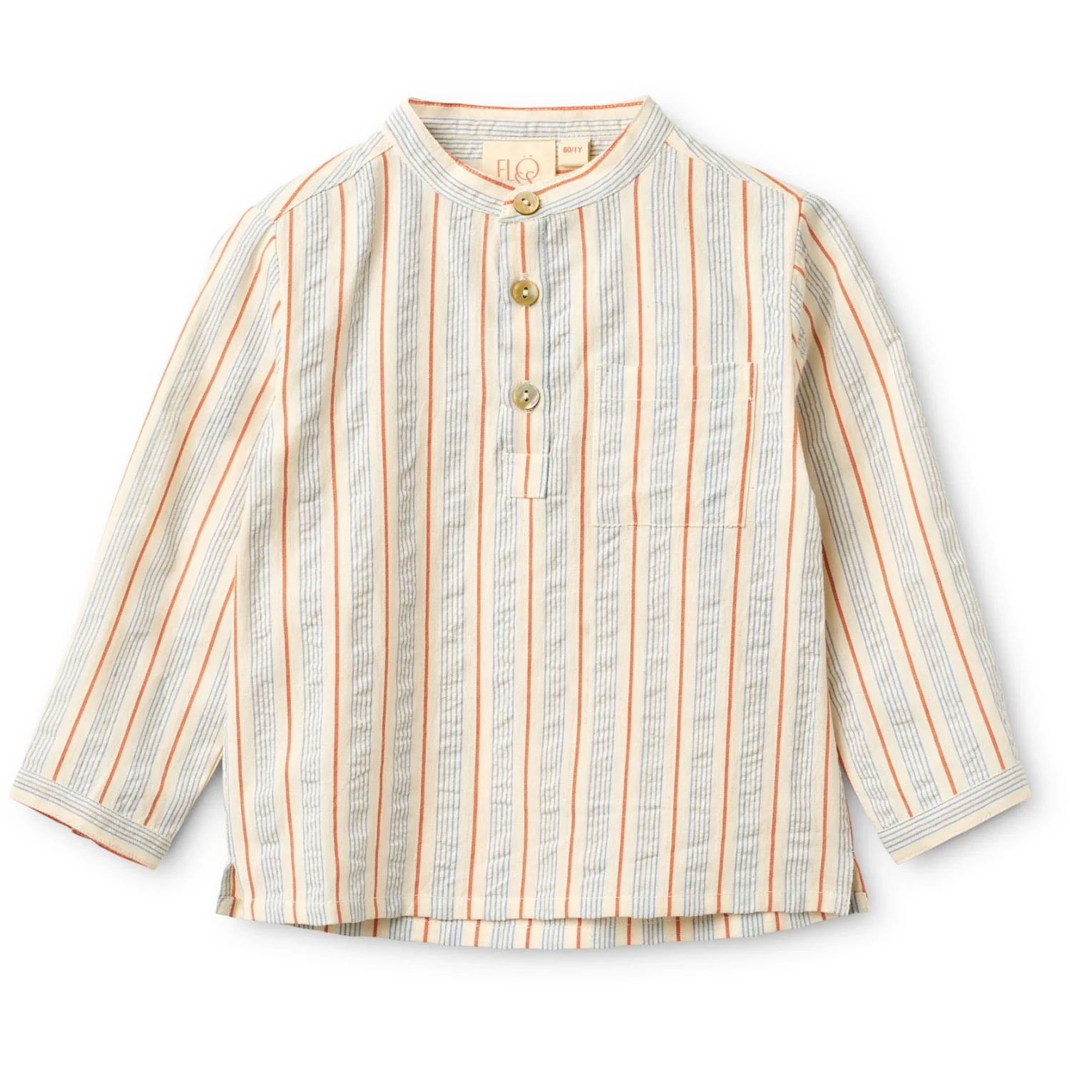 Flöss Blue-tangerine Stripe Robin Shirt