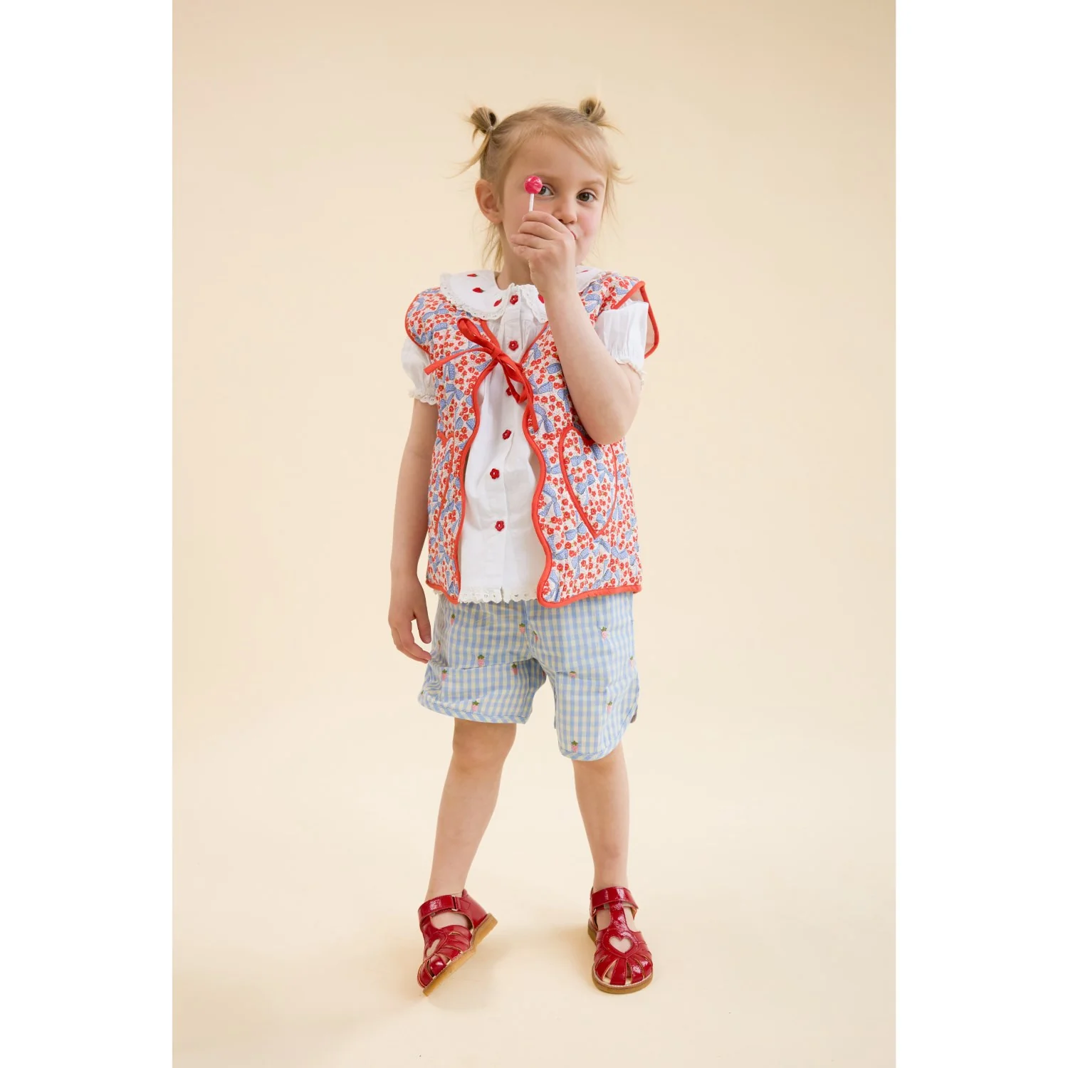 Flöss Sky Berry Gingham Mille Shorts - Image 2