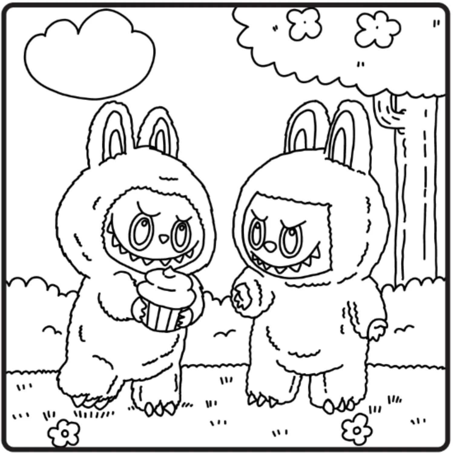 Forlaget Tukan Cozy Monsters Malebog (Uofficiel Labubu Malebog) - Image 3
