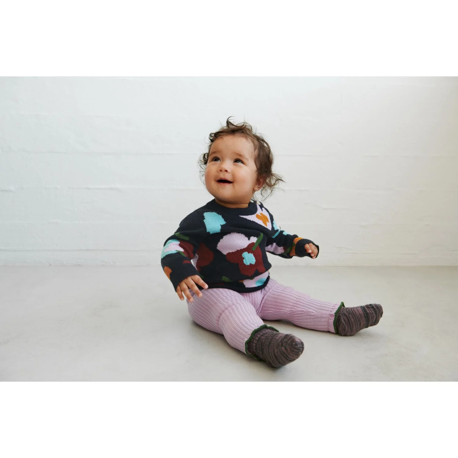 FUB Dark Navy Baby Jaquard Sweater - Image 2