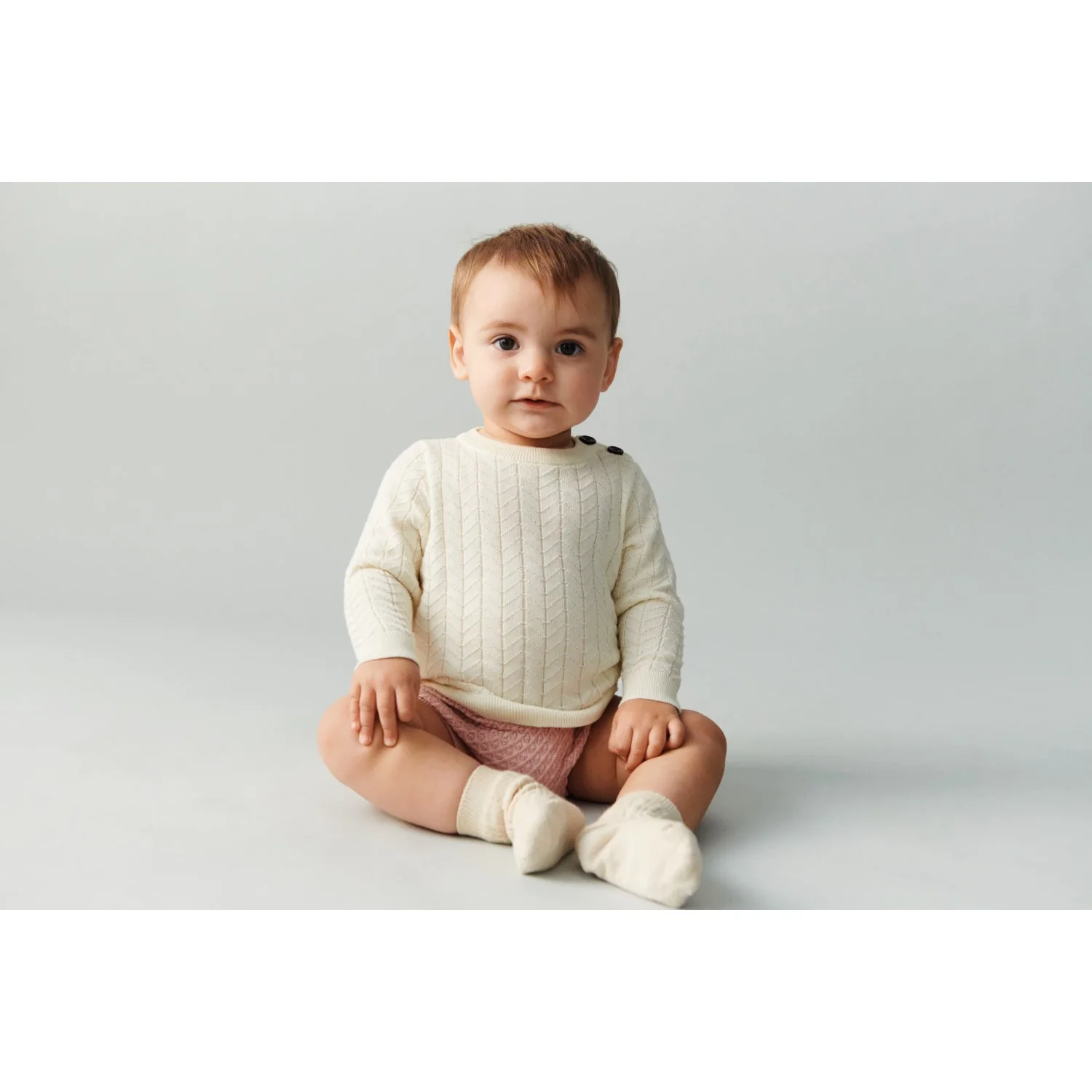 FUB Ecru Baby Zigzag Crew - Image 2