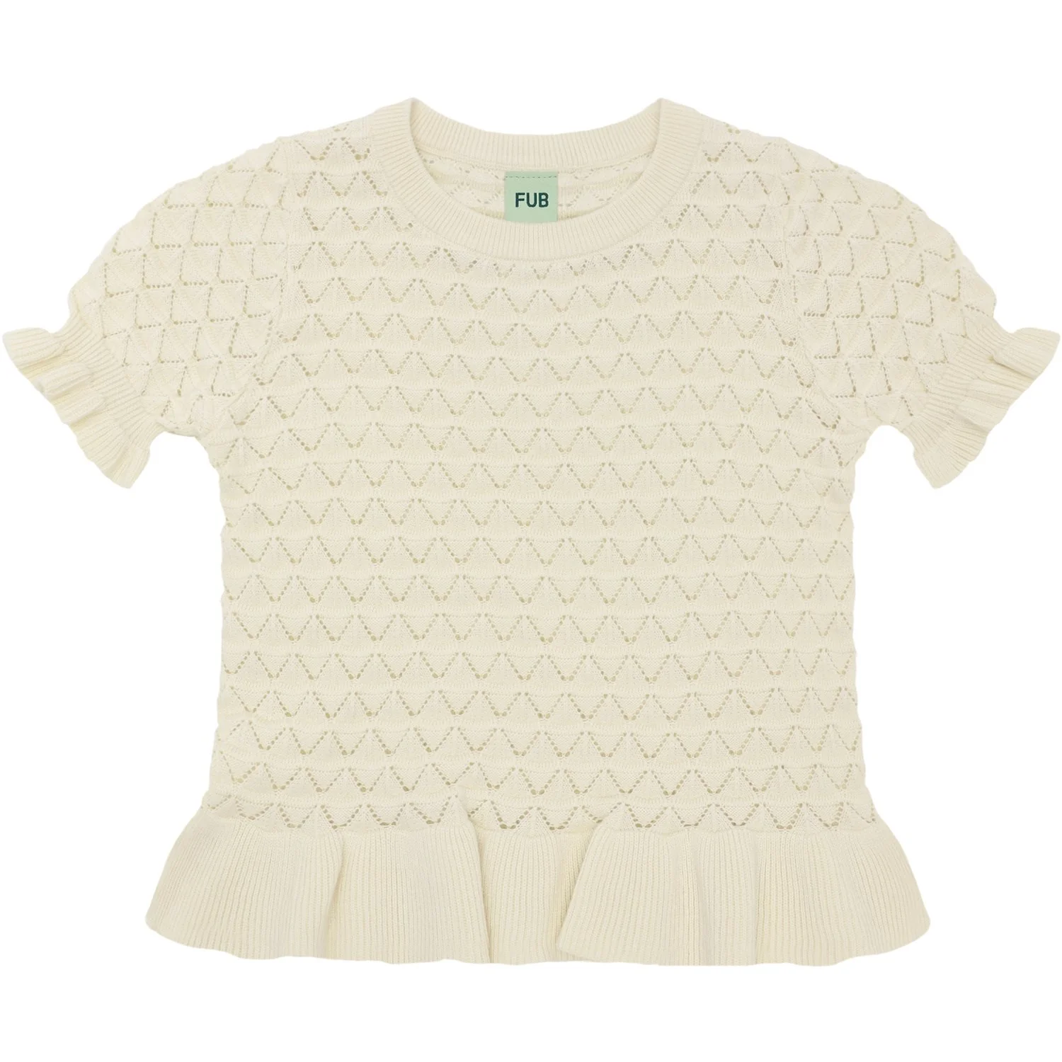 FUB Ecru Pointelle Tee