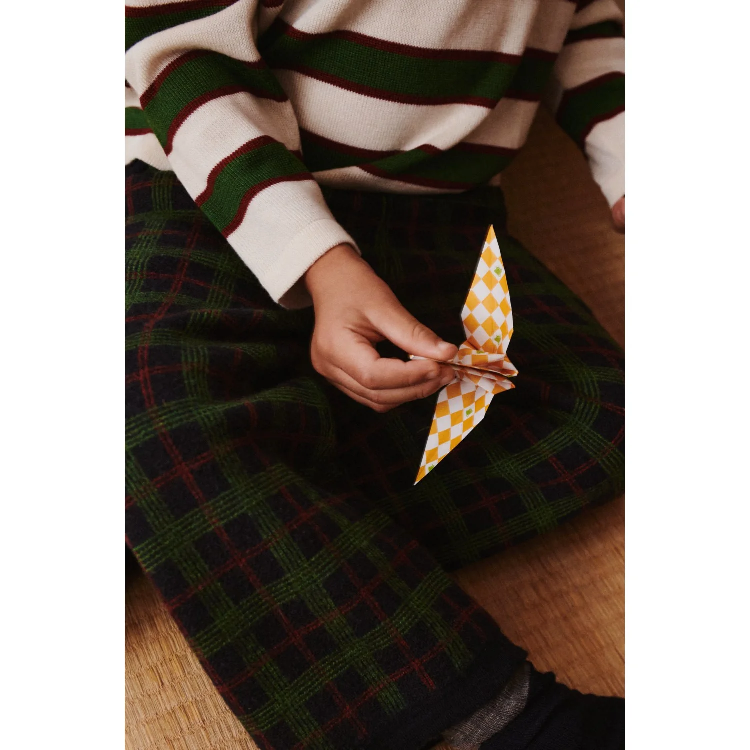 FUB Ecru Striped Polo - Image 2