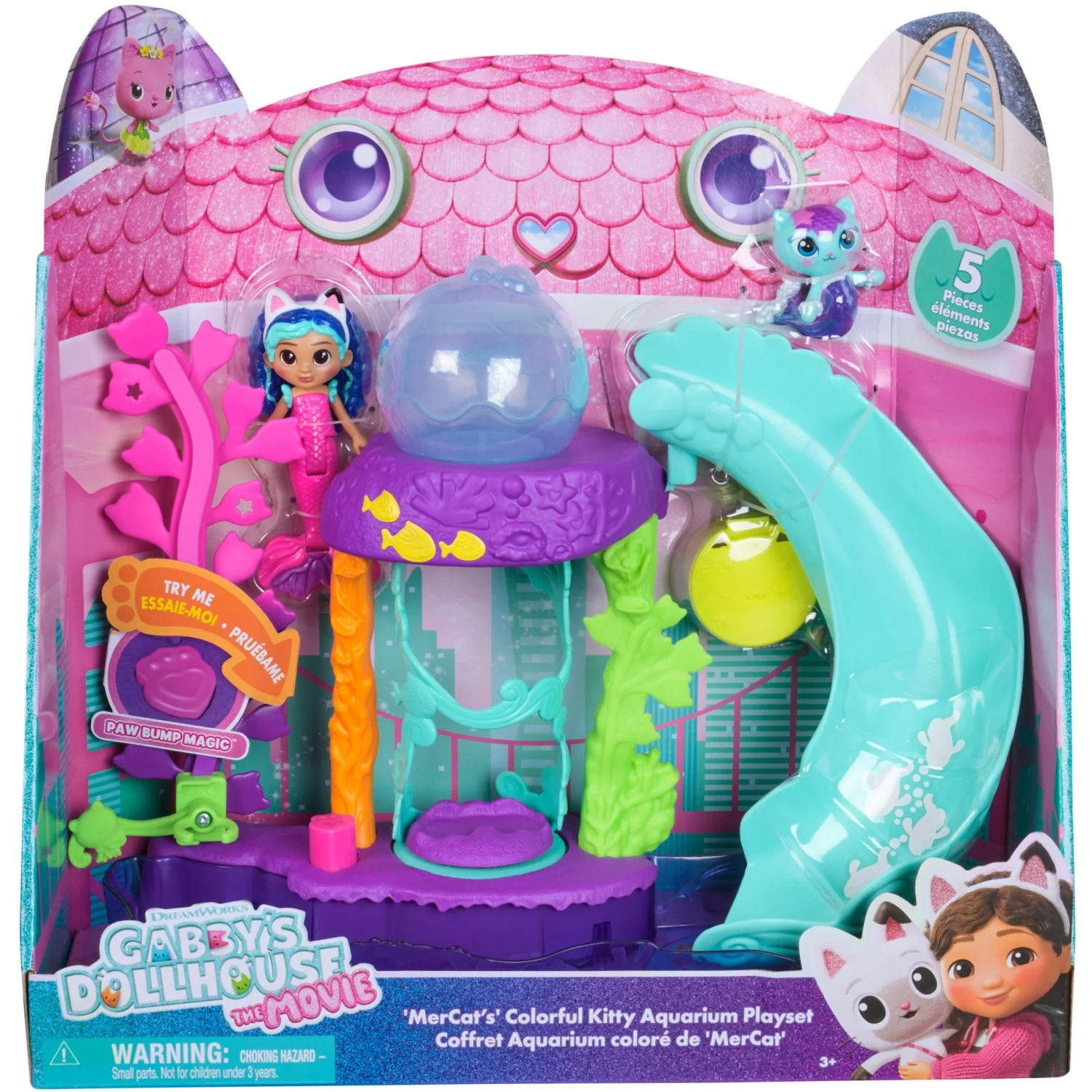 Gabby's Dollhouse Movie Meercats Kitty Aquarium Playset