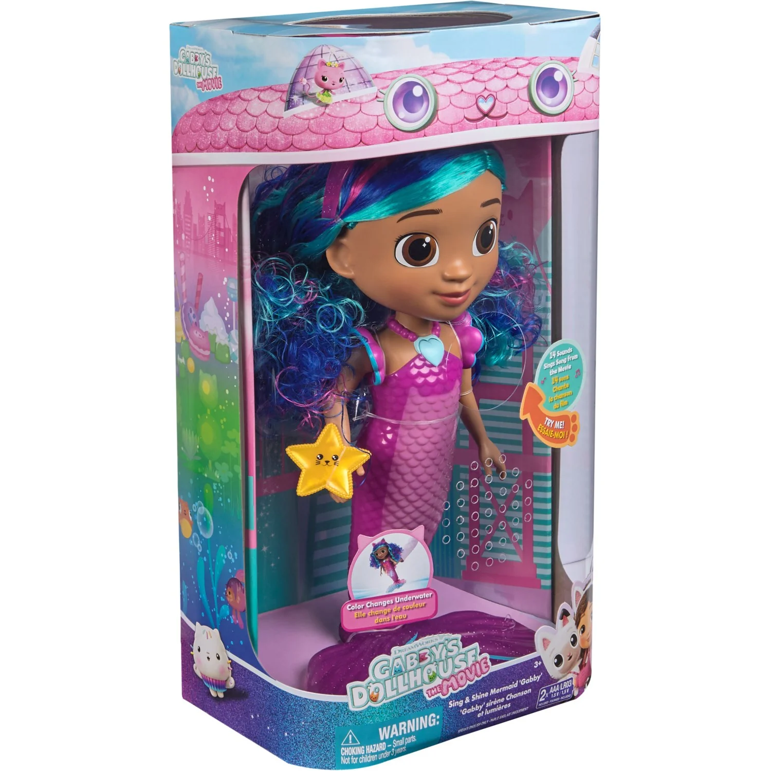 Gabby's Dollhouse Movie Sing & Shine Mermaid Gabby 36 Cm - Image 6