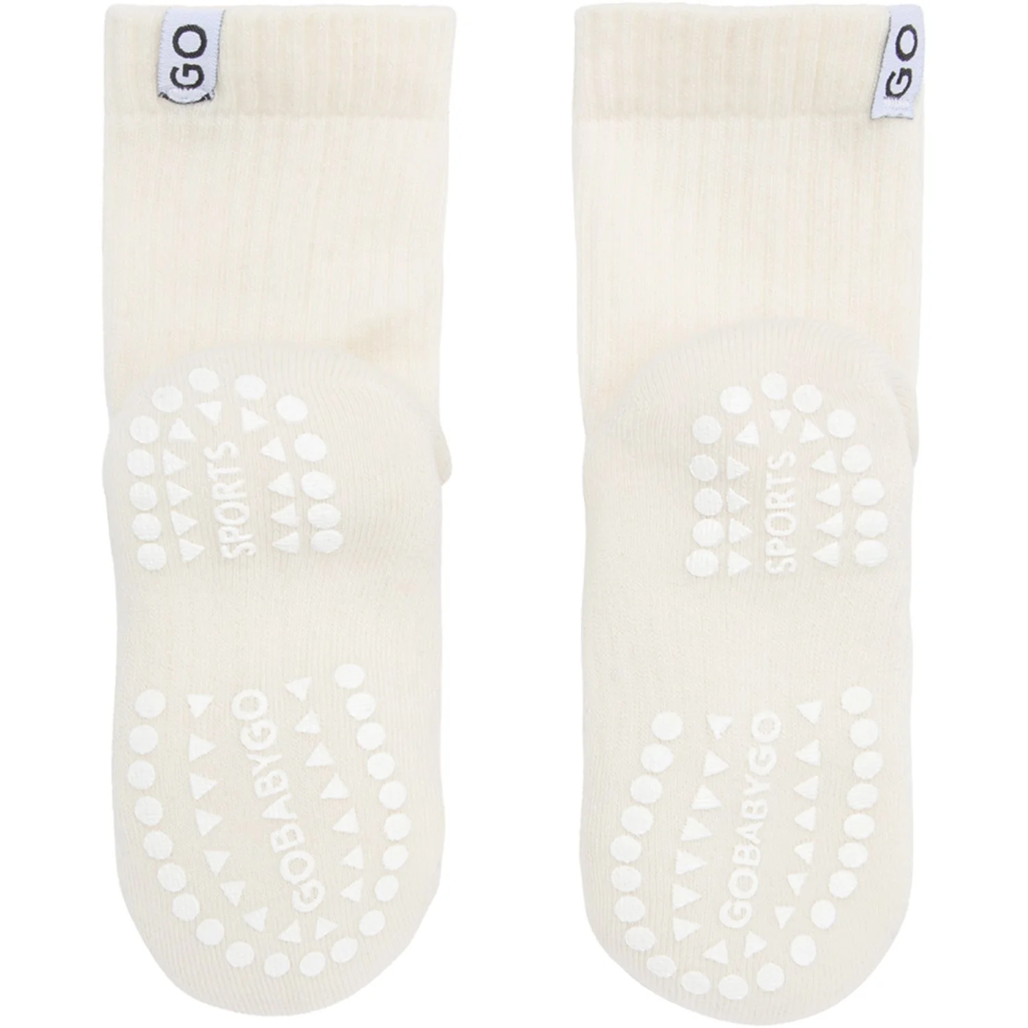 Gobabygo Off White Non-Slip Sport Socks - Image 2