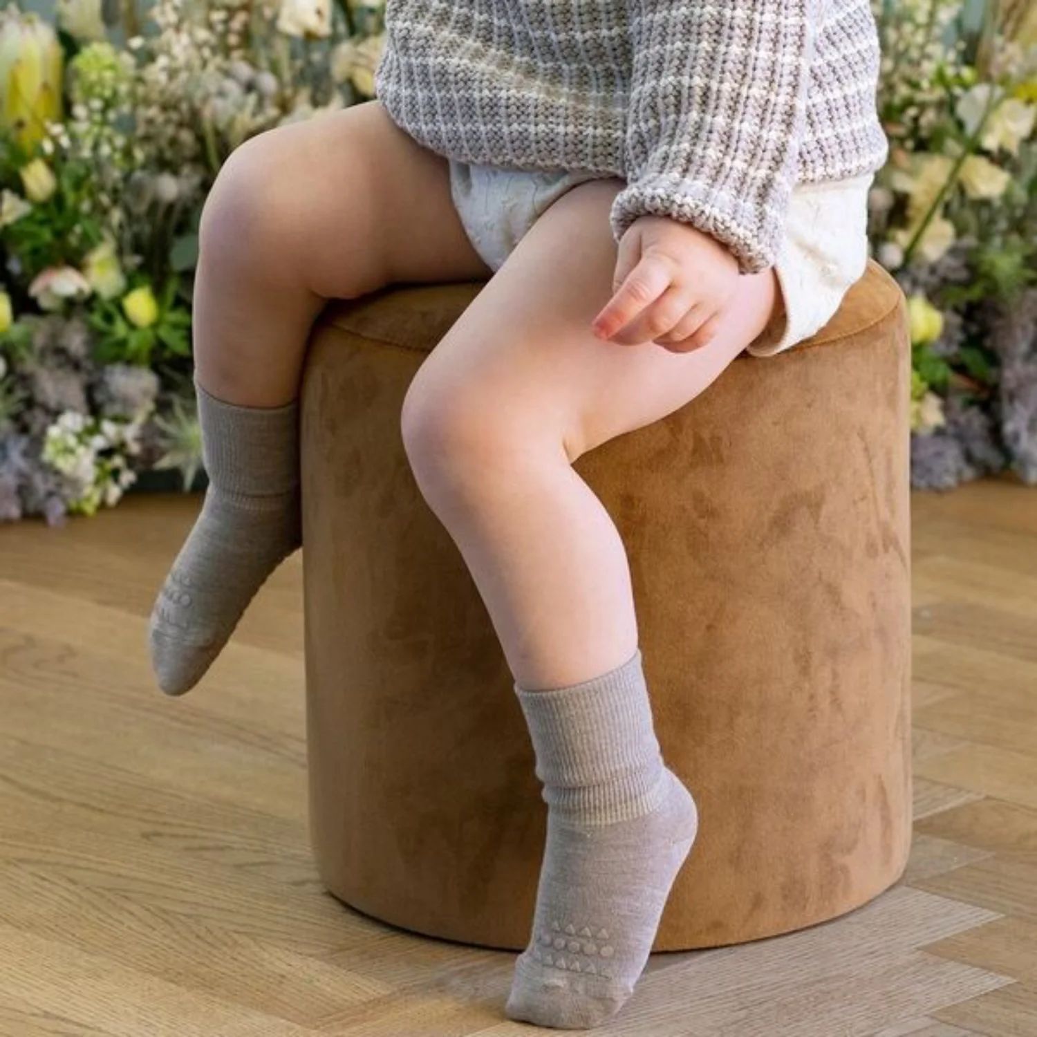Gobabygo Sand Non-Slip Socks Bamboo - Image 3