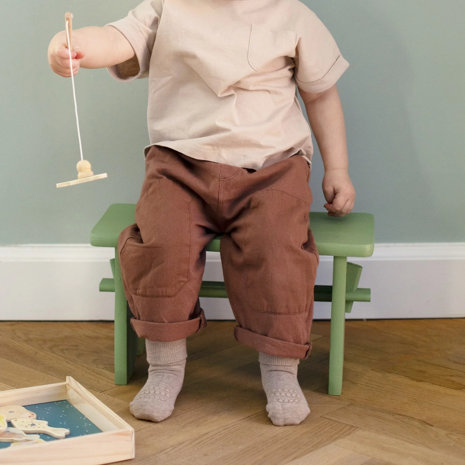 Gobabygo Sand Non-Slip Socks Bamboo - Image 7