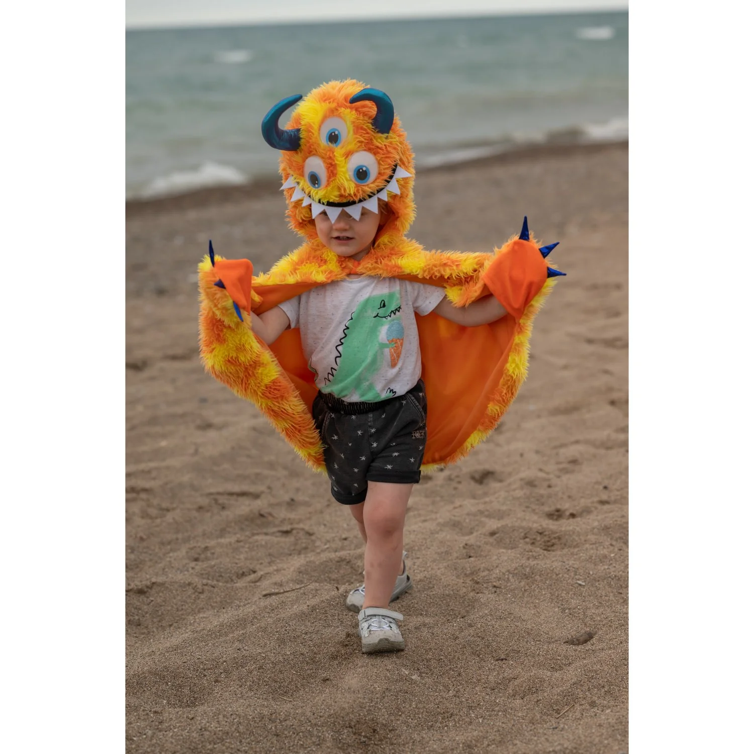 Great Pretenders Giggle The Monster Cape, Orange/Yellow - Image 6