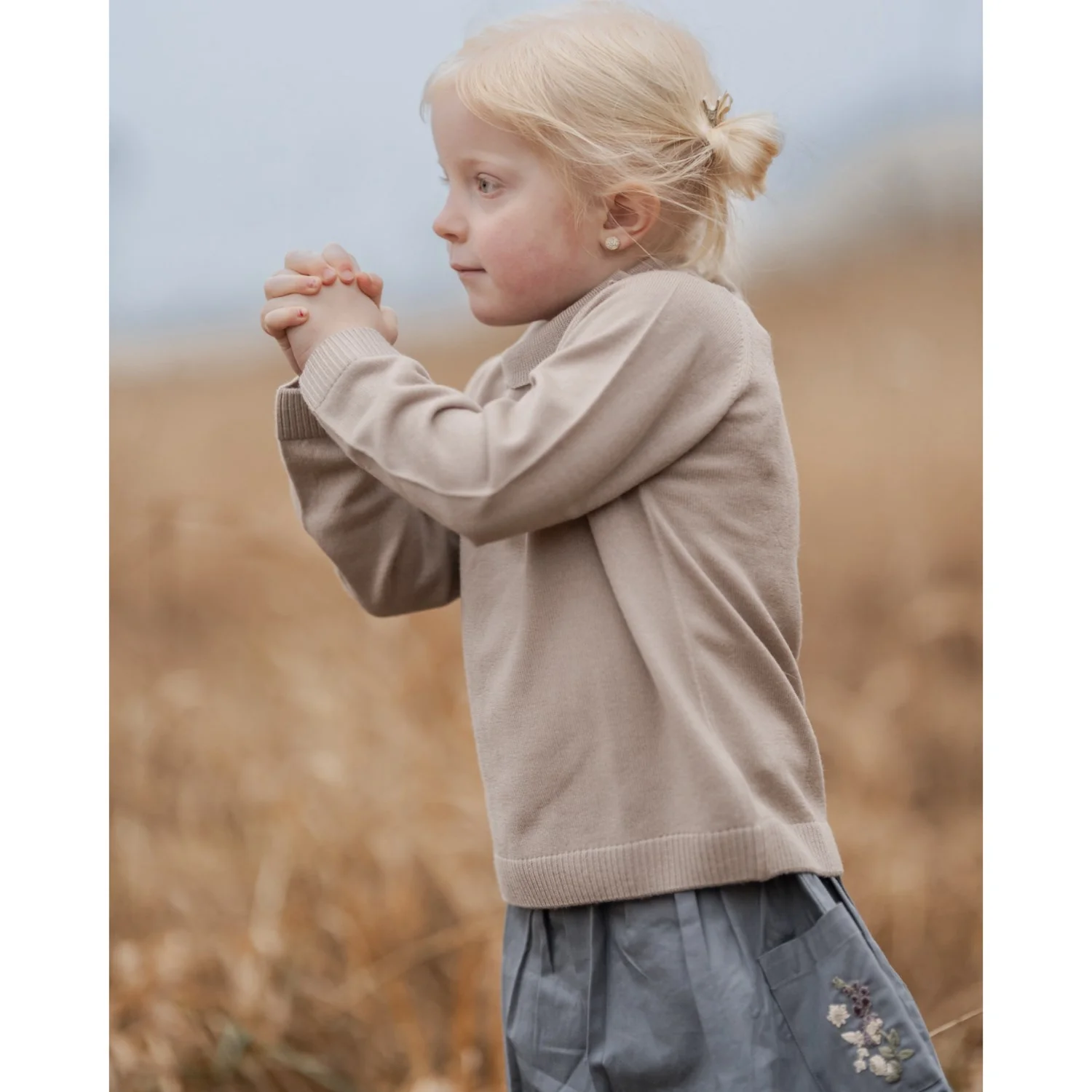 Hanevild Cream Oatmeal Lea Blouse, Merino Wool - Image 2
