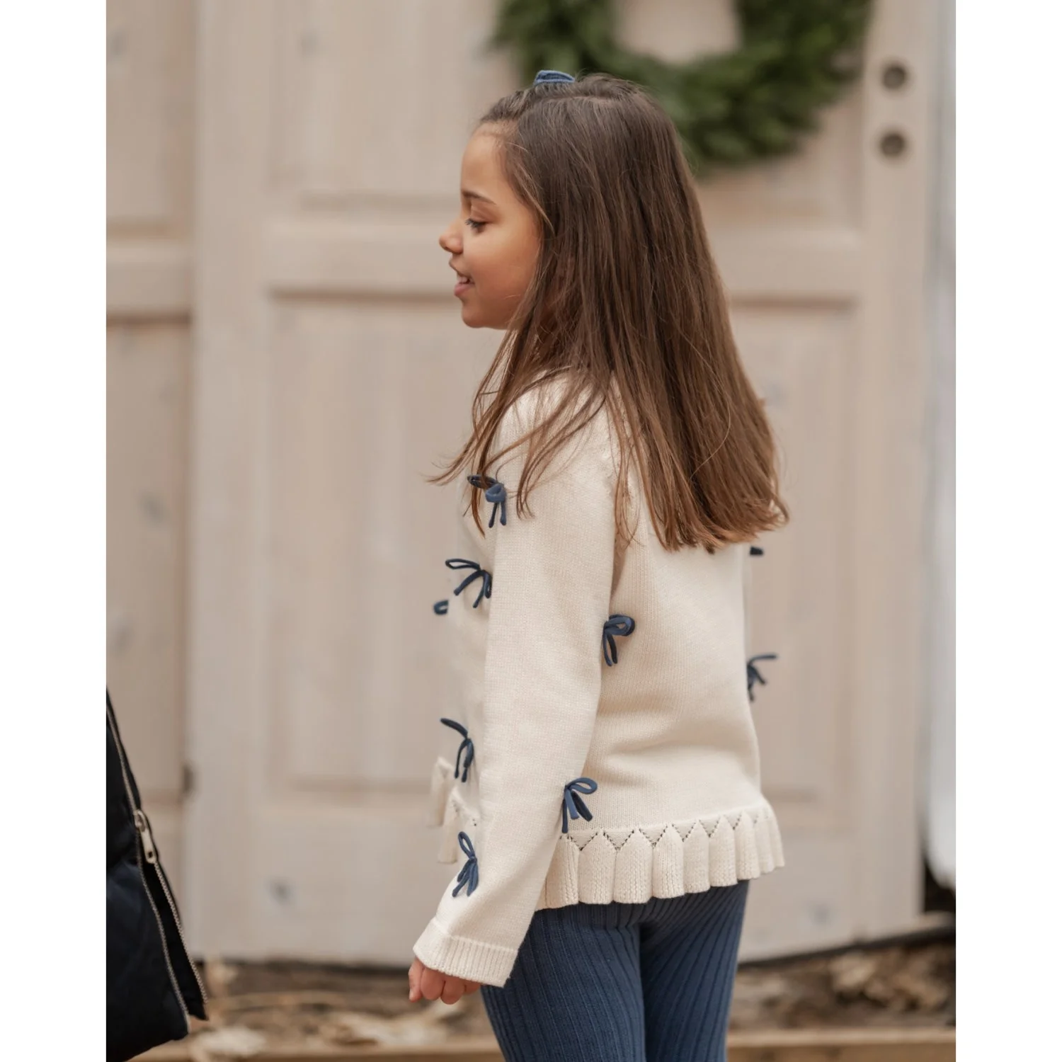 Hanevild Ivory More Bows Sweater - Image 3