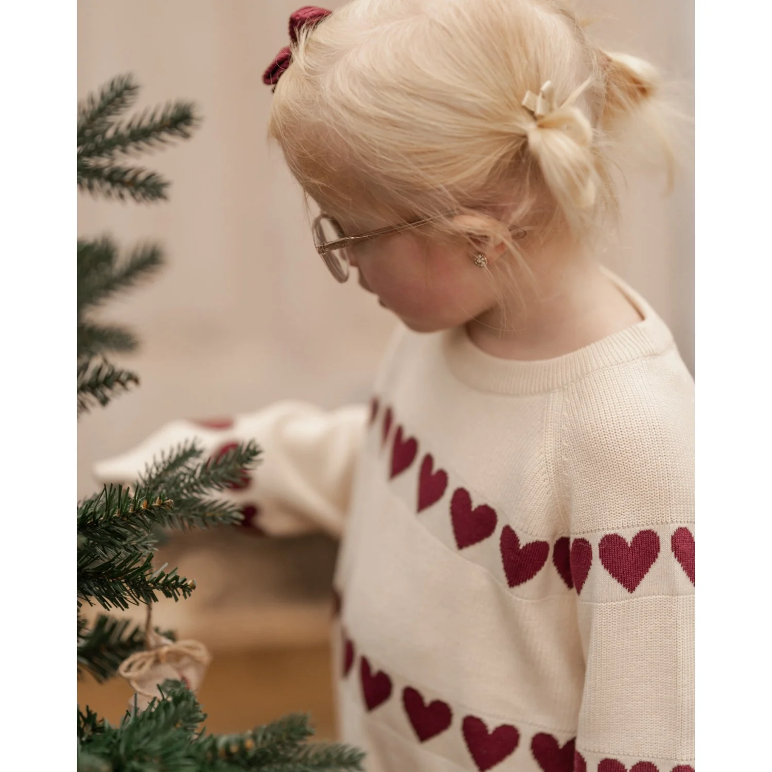 Hanevild Ivory Red Heart Blouse - Image 6