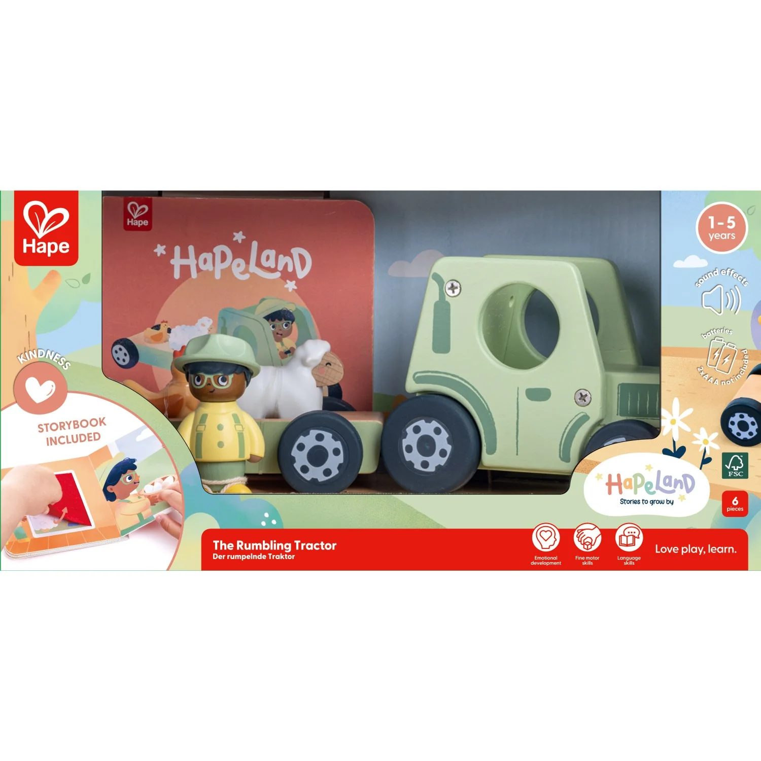 Hape The Rumbling Tractor With Sound - Image 12