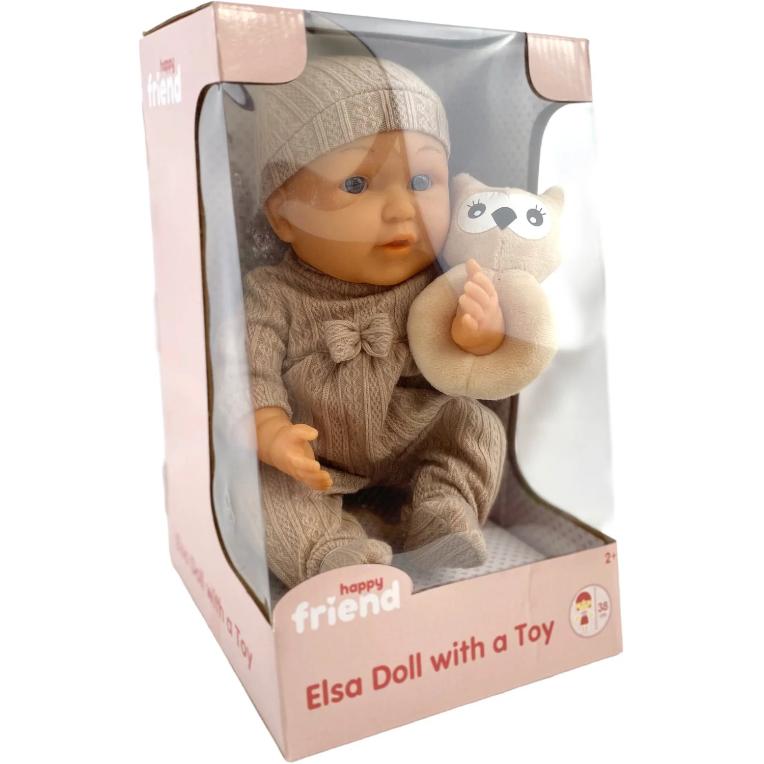 Happy Friend Elsa Doll 38 Cm With A Toy Brown Suit - Image 2