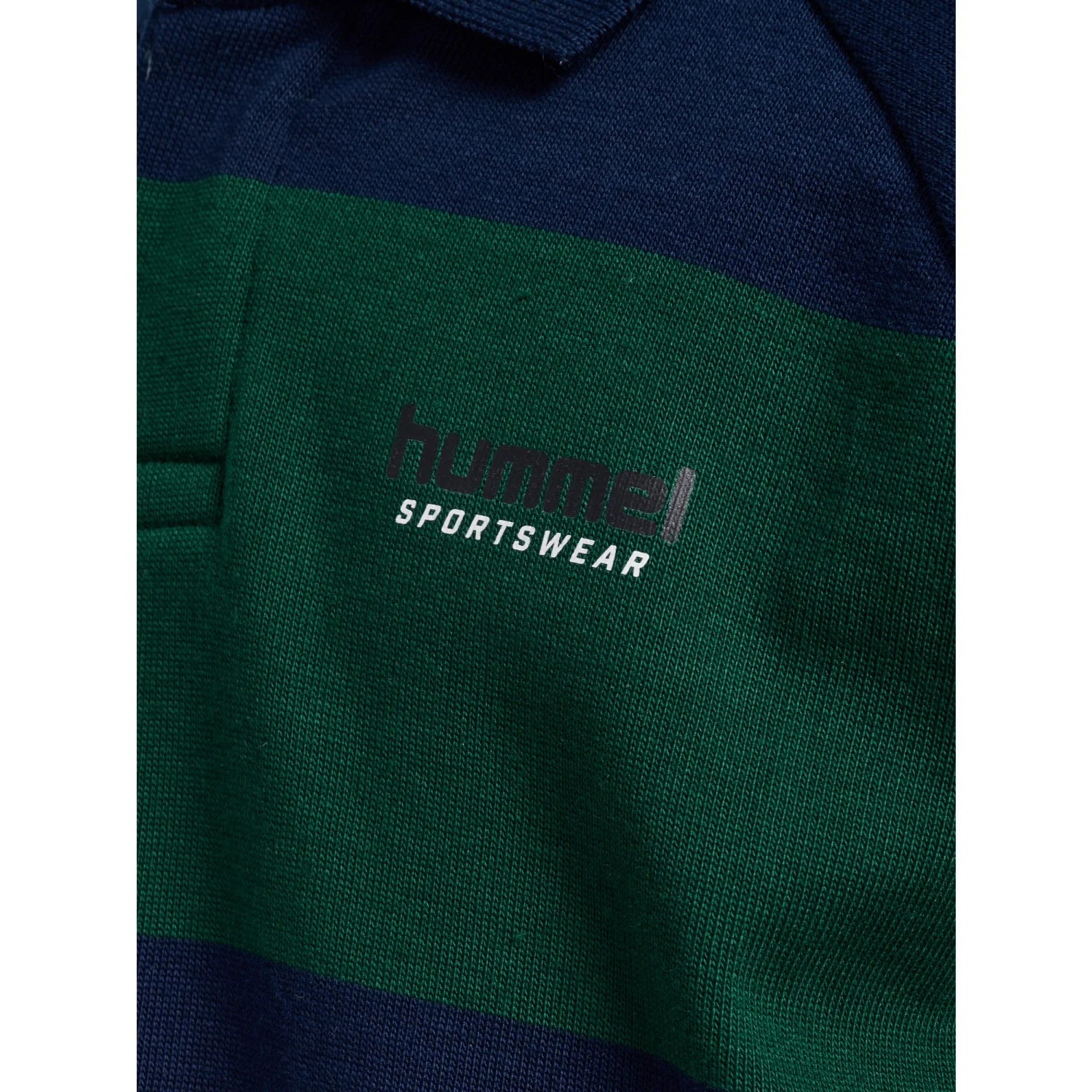 Hummel Dress Blues Jr Loose Striped Polo L/S - Image 2
