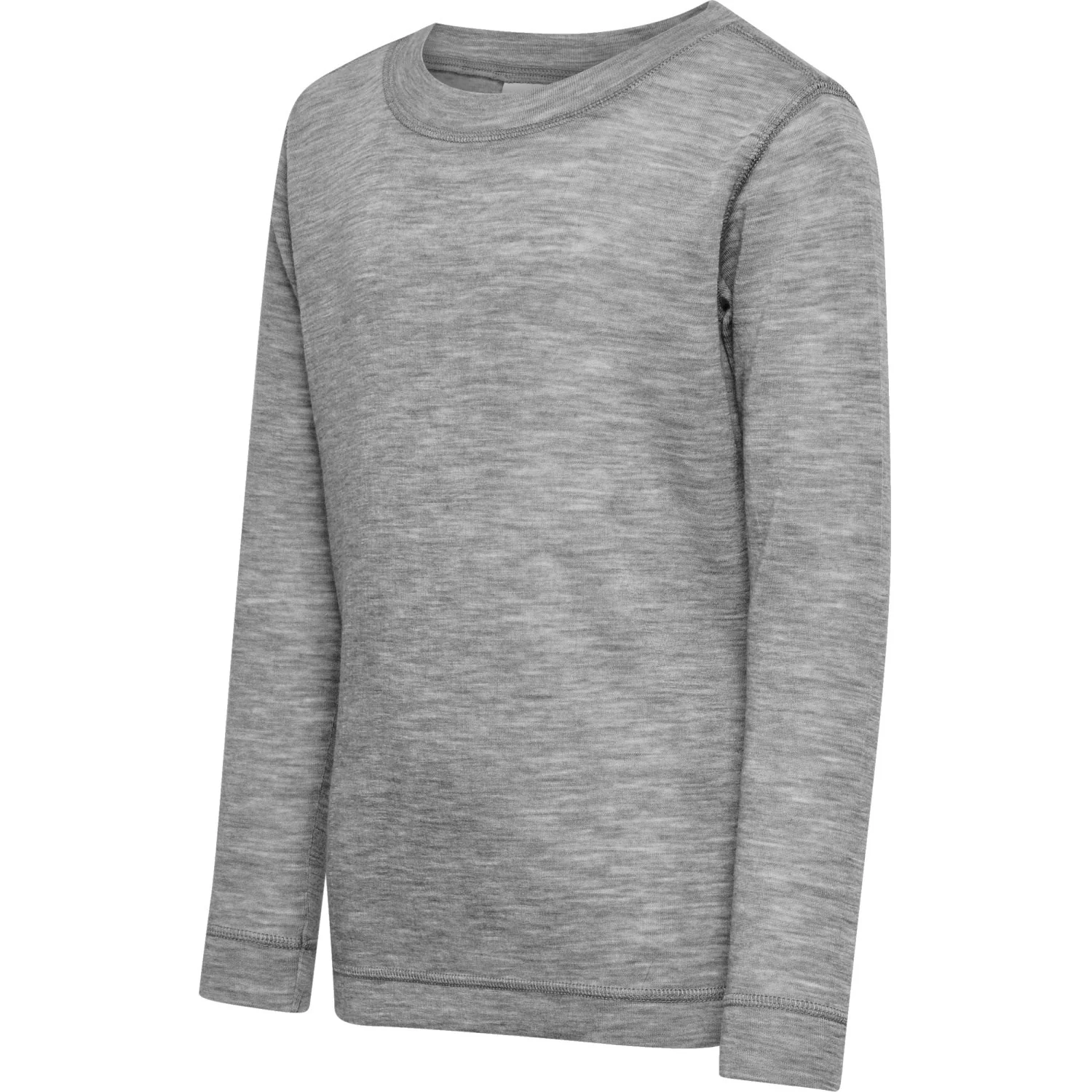 Hummel Grey Melange Jr Wool Rib T-Shirt L/S - Image 3