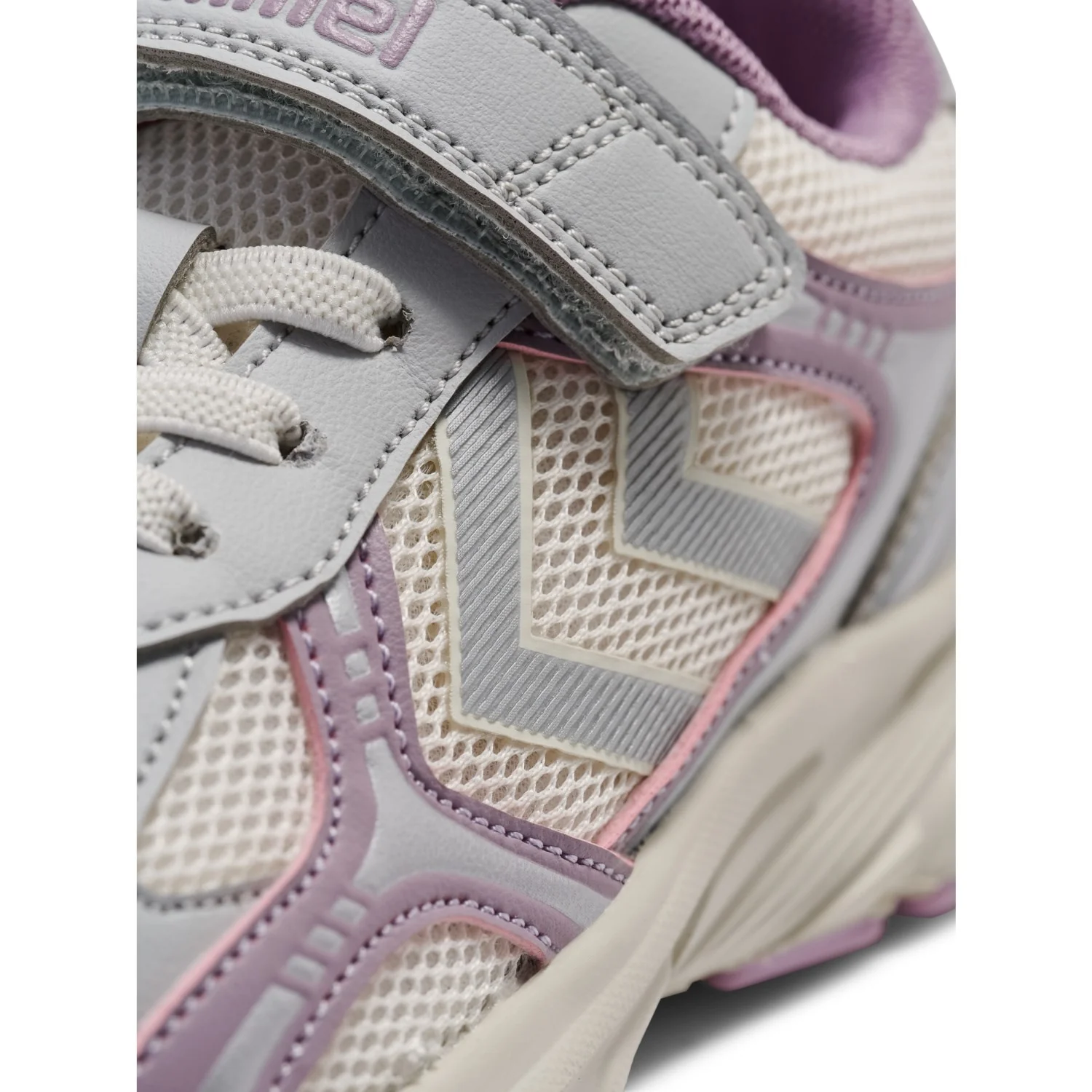 Hummel Marshmallow/Silver Effort One Vc Jr Sneakers - Image 3