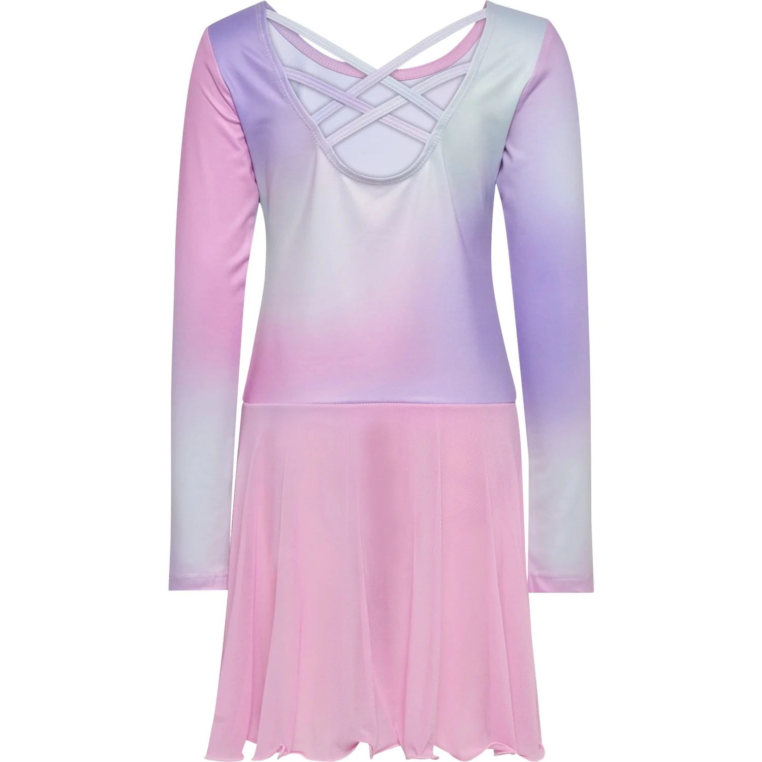 Hummel Pastel Lavender Jr Gradient Skirty Gymsuit L/S - Image 4