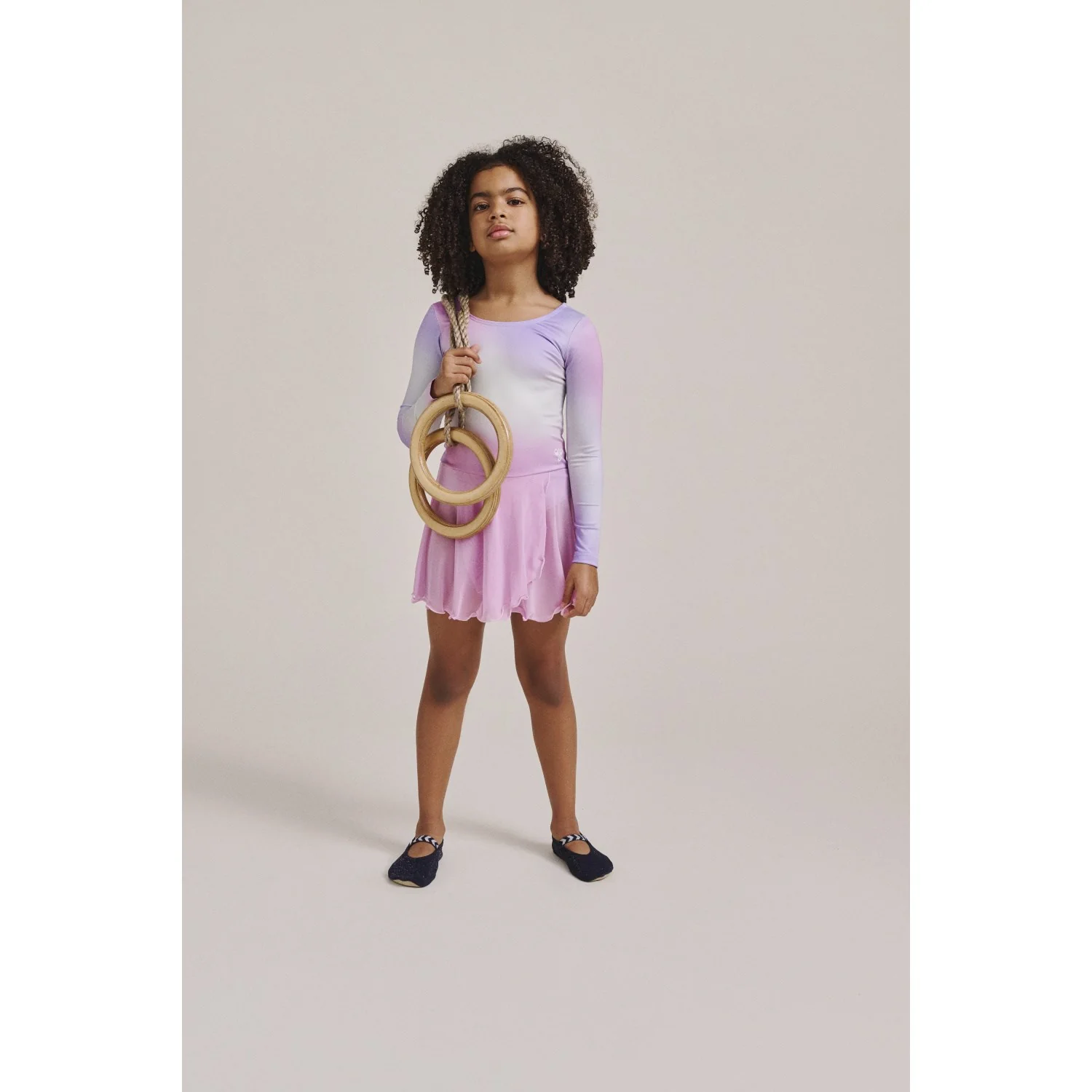 Hummel Pastel Lavender Jr Gradient Skirty Gymsuit L/S - Image 5