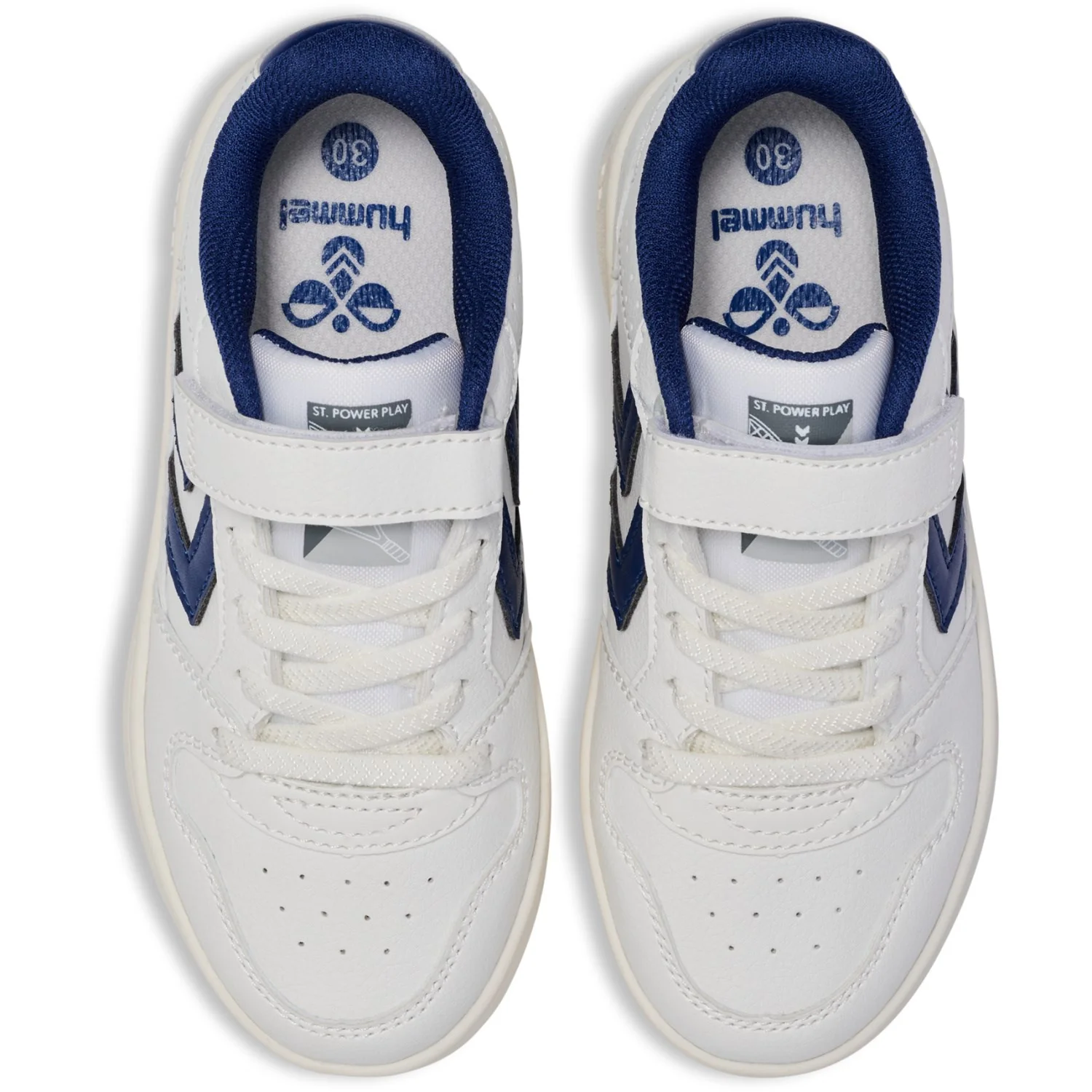 Hummel White/Blue St Power Play Jr Sneakers - Image 6