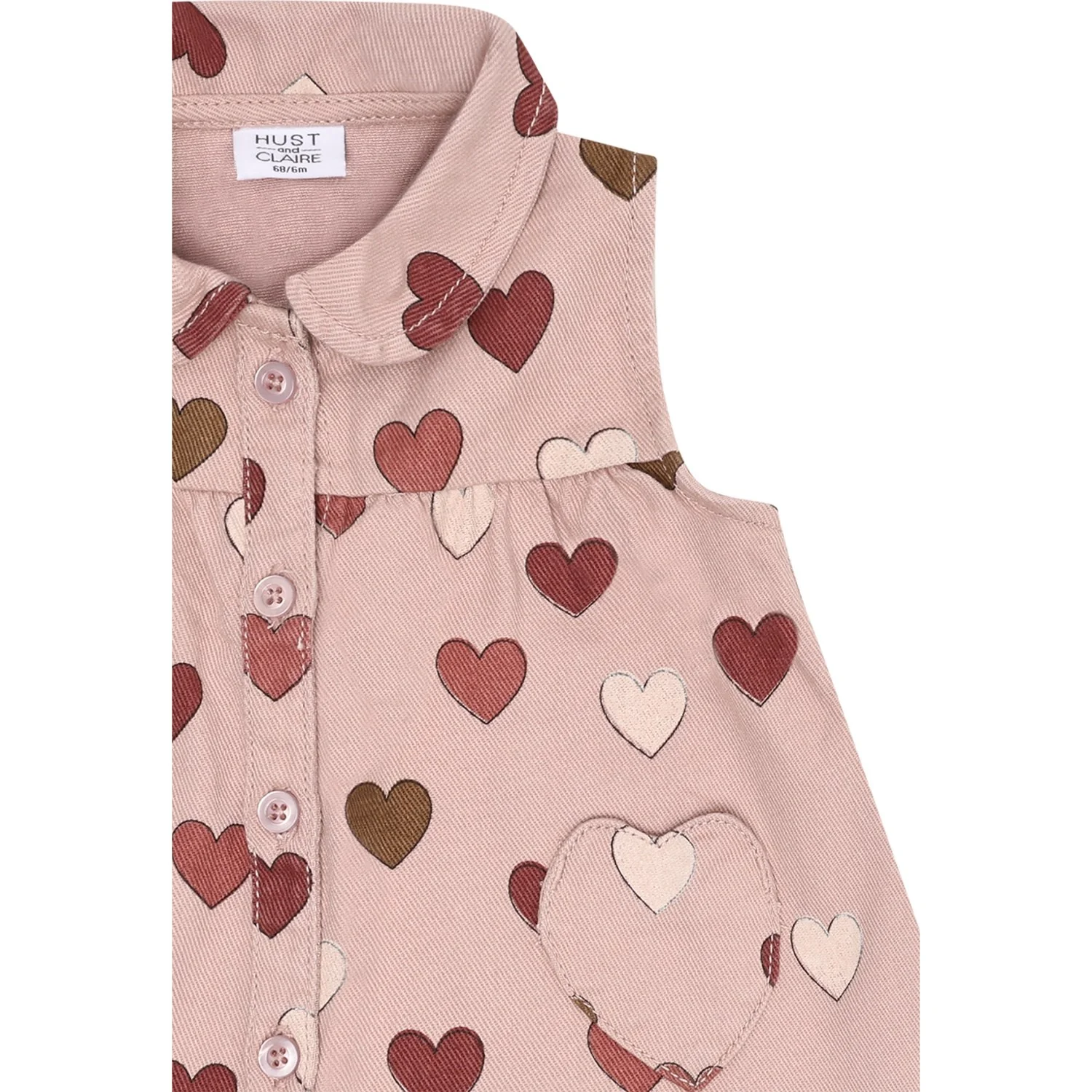 Hust & Claire Adobe Rose Katinka Fine Twill Old Hearts - Image 2