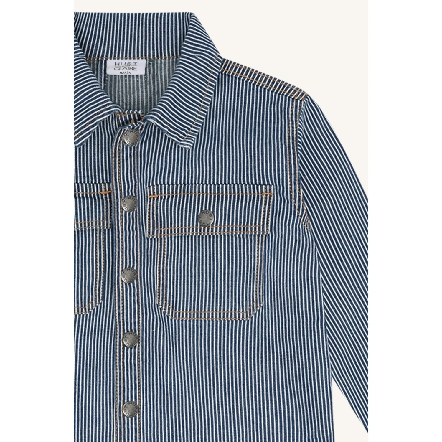 Hust & Claire Blue Denim Jack Yd Stripe - Image 2