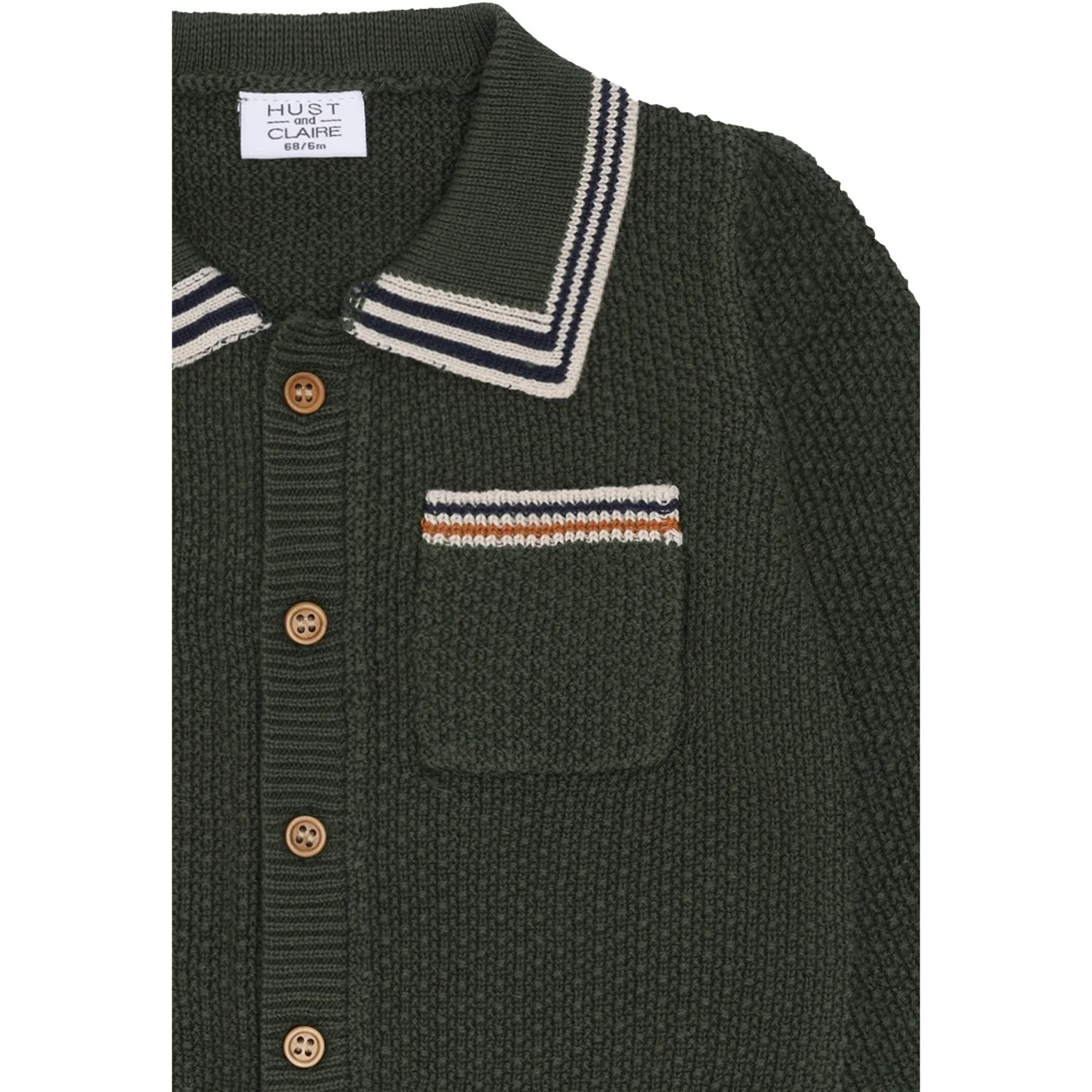 Hust & Claire Deep Ivy Charli Polo Cardigan - Image 2