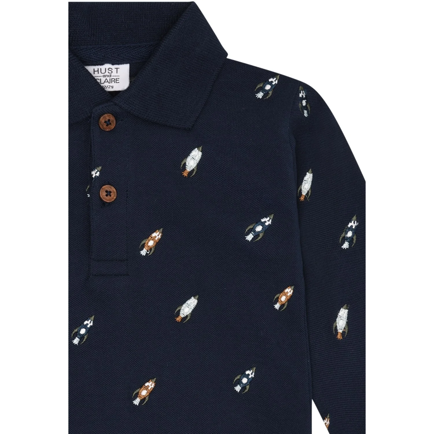 Hust & Claire More Navy Stevie Space Embroidery - Image 2