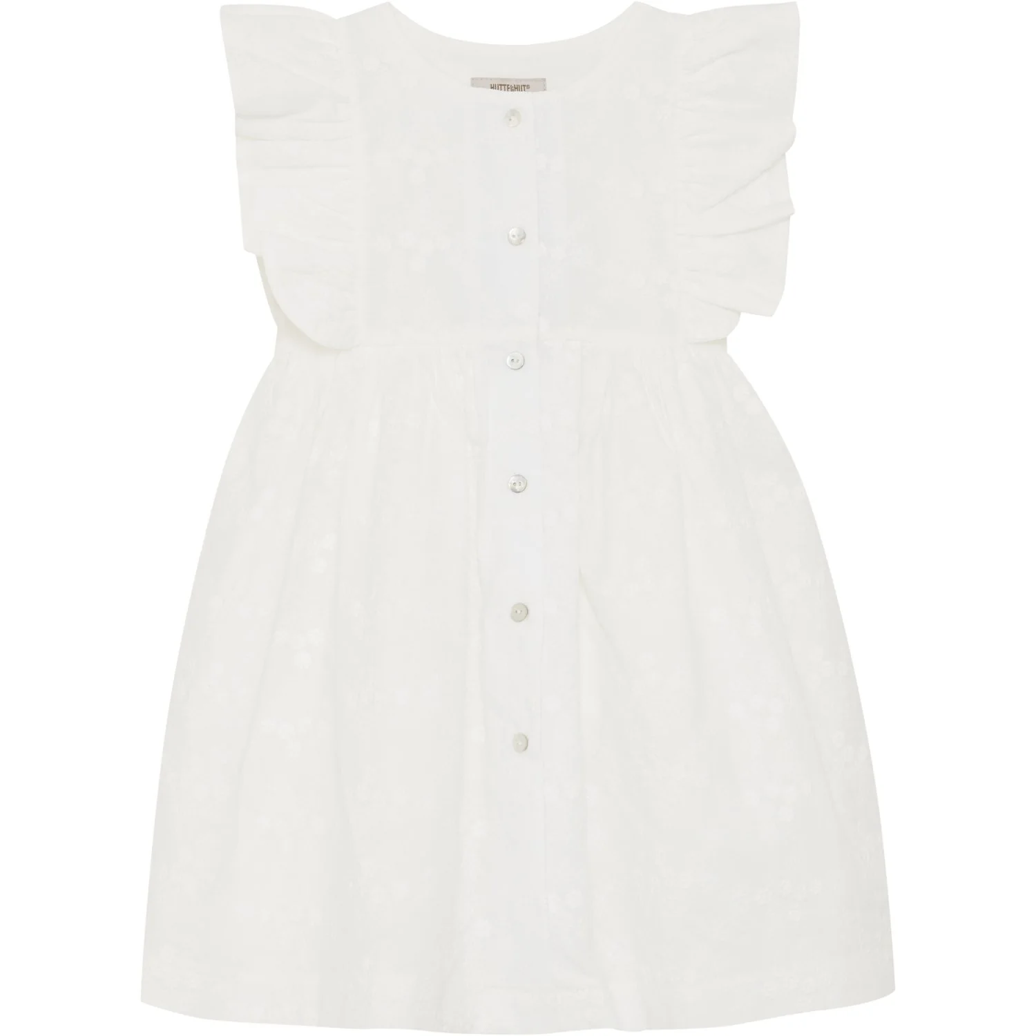 Huttelihut Antique White Dress Ss Embroidery