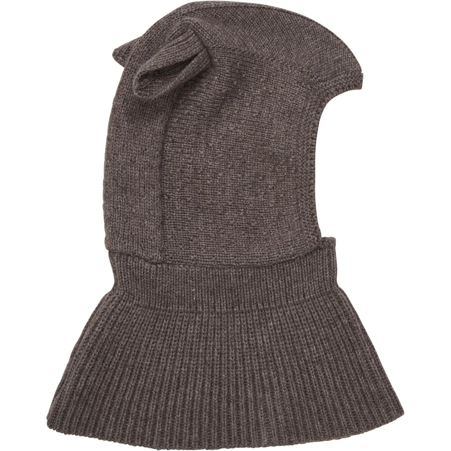 Huttelihut Brown Melange Balaclava Ears Wool Knit - Image 4