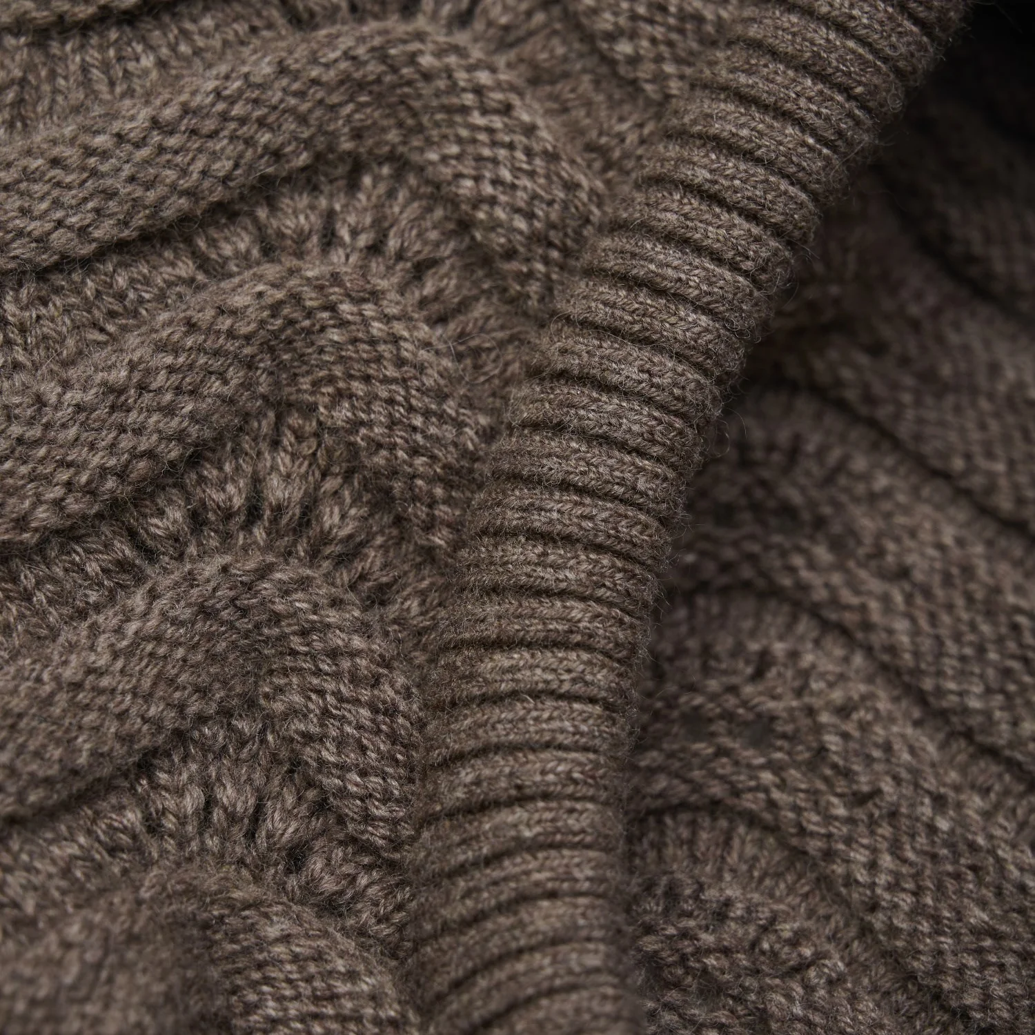 Huttelihut Brown Melange Balaclava Wool Knit - Image 3