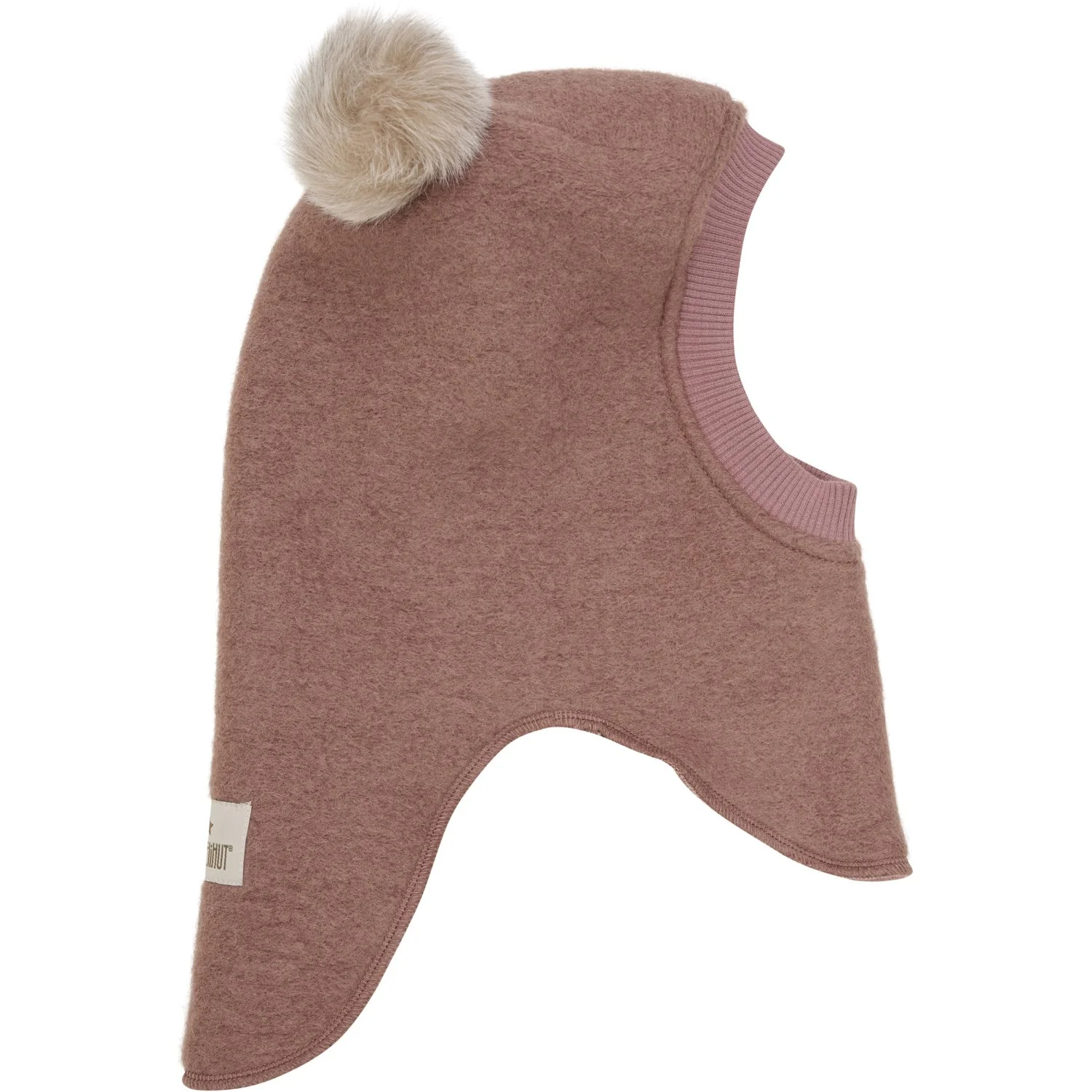 Huttelihut Burlwood Balaclava Wool Alpaca Pompoms - Image 3
