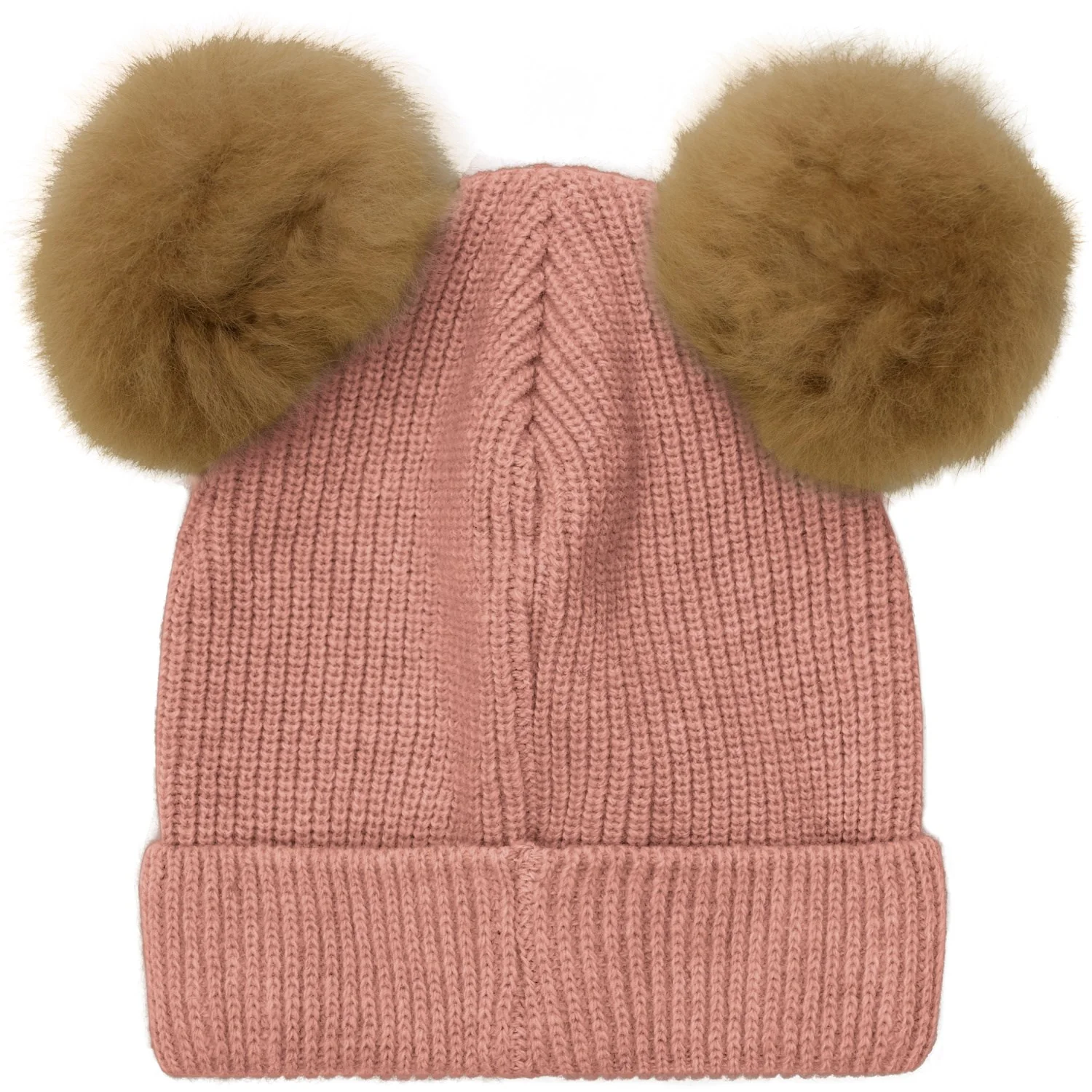 Huttelihut Burlwood Hat Knit Alpaca Pompoms - Image 3