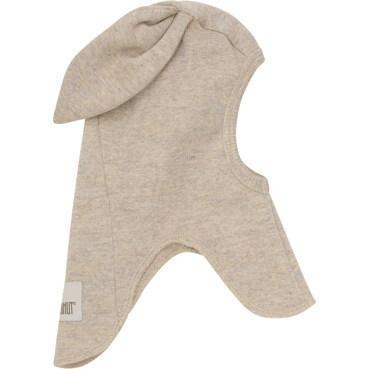 Huttelihut Camel Melange Balaclava Ears Wool Rib - Image 3
