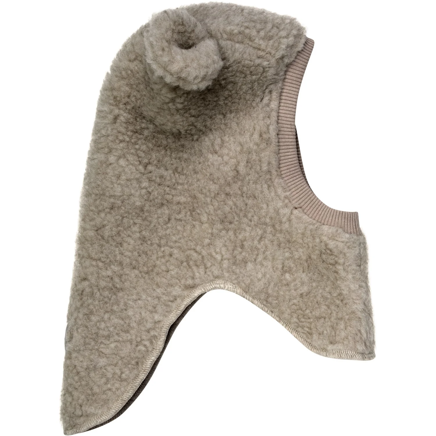 Huttelihut Camel Melange Balaclava Ears Wool Teddy - Image 3