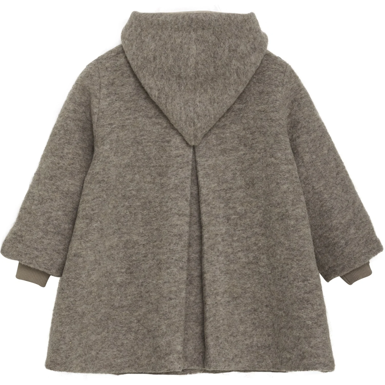 Huttelihut Camel Melange Coat Hood Wool W. Lining - Image 4