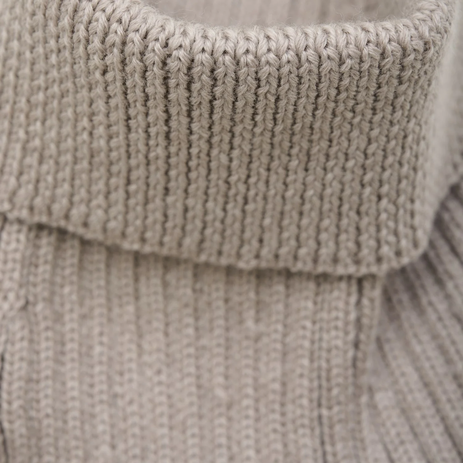 Huttelihut Camel Melange Neck Warmer Wool Knit - Image 2
