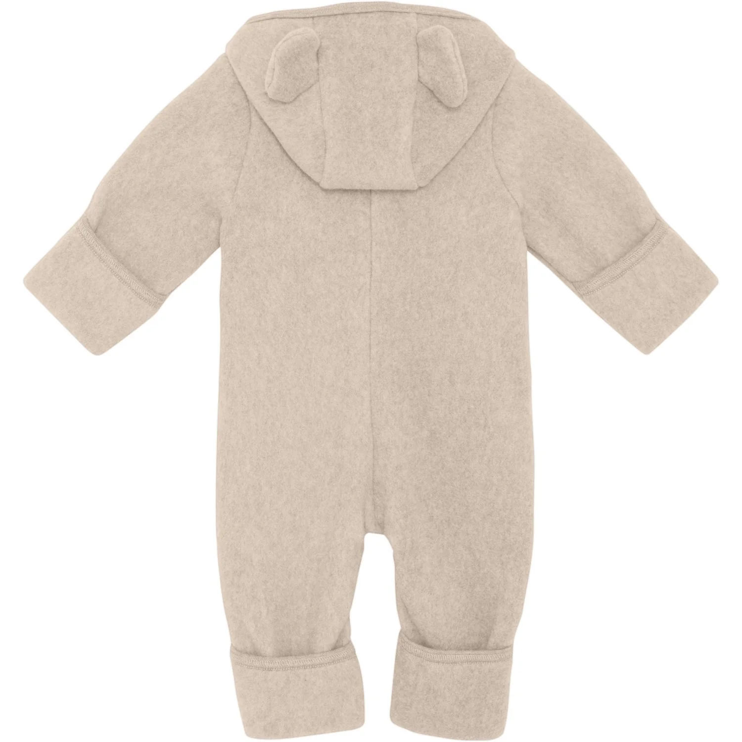 Huttelihut Camel Melange Pram Suit Ears Cot. Fleece - Image 3