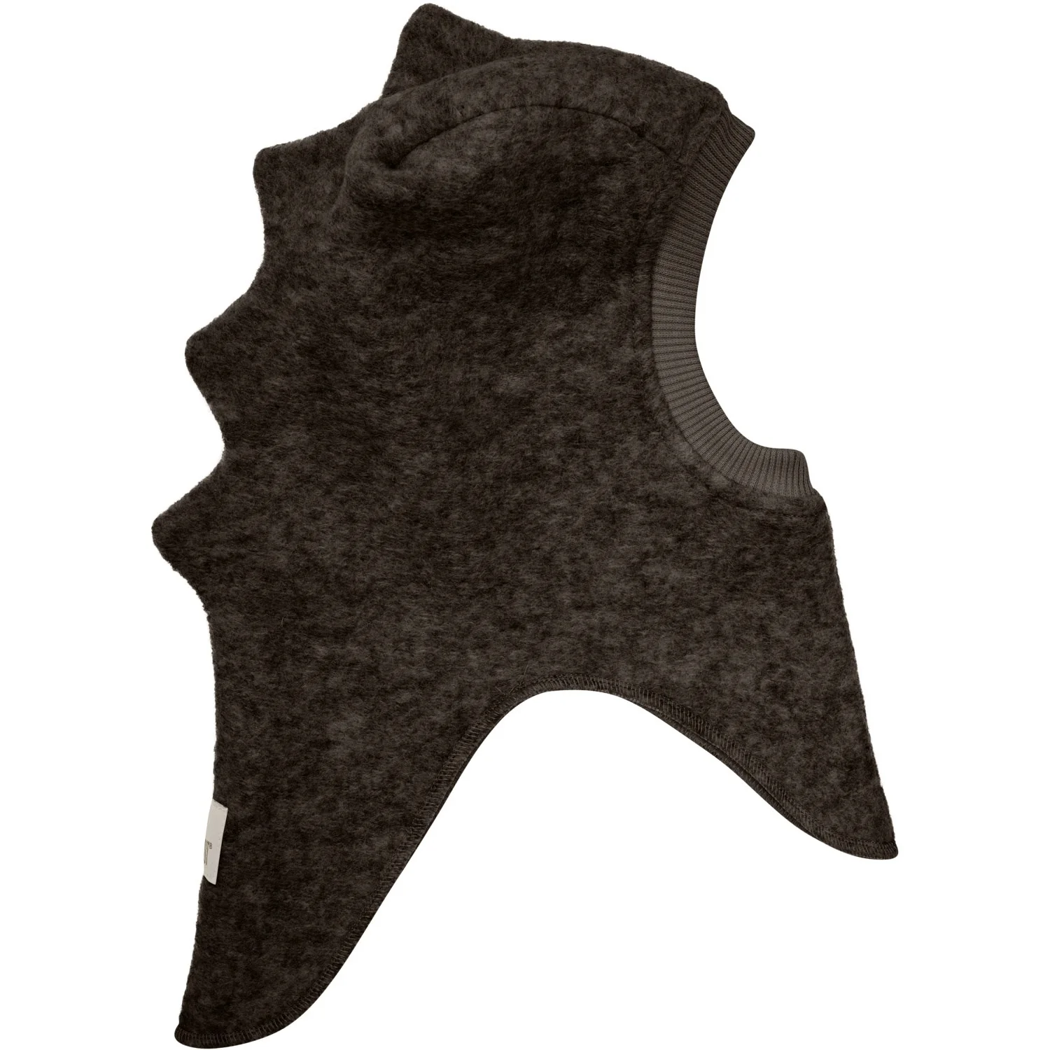Huttelihut Dark Brown Melange Balaclava Triangles Wool - Image 3