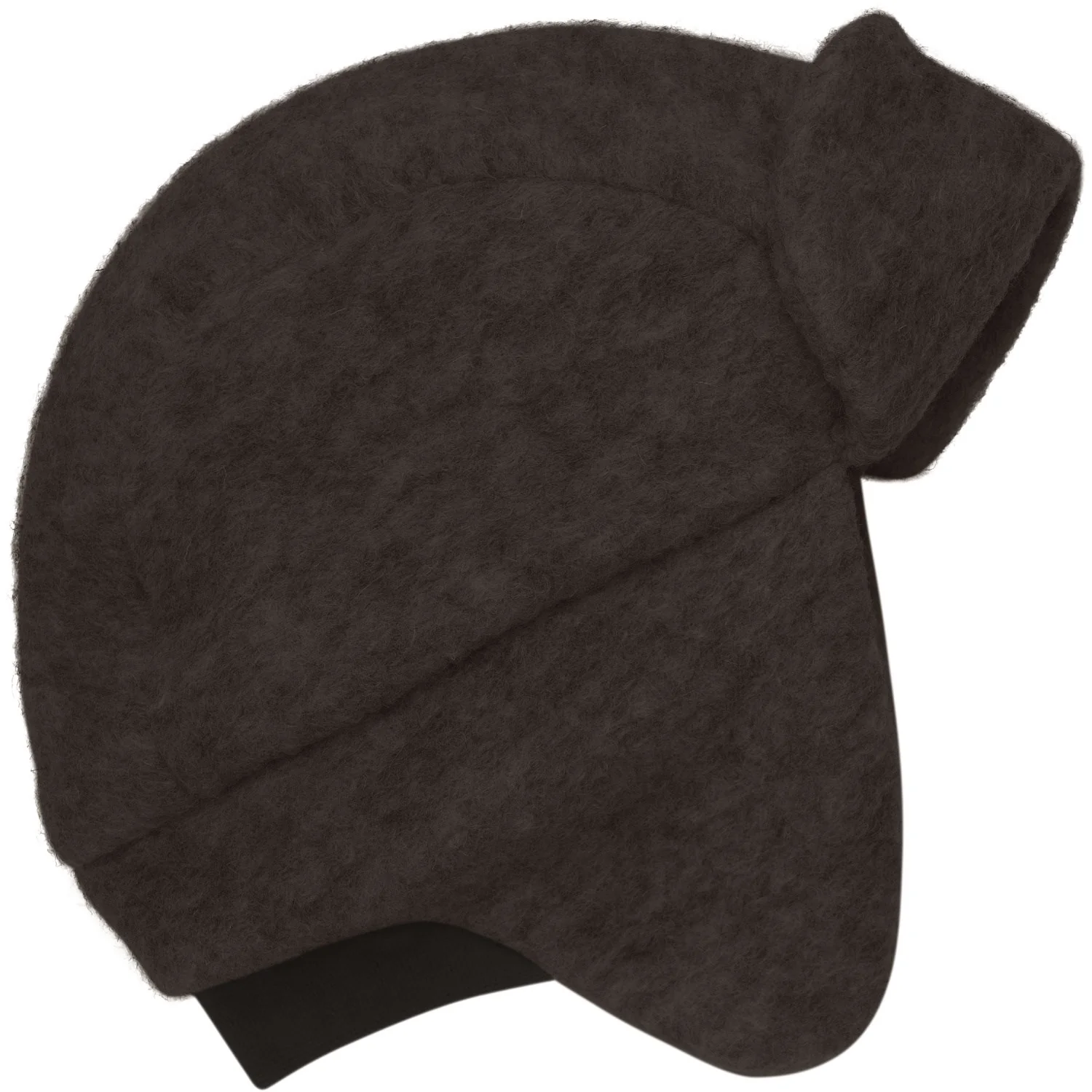 Huttelihut Dark Brown Melange Hat Wool W. Velour Lining - Image 3