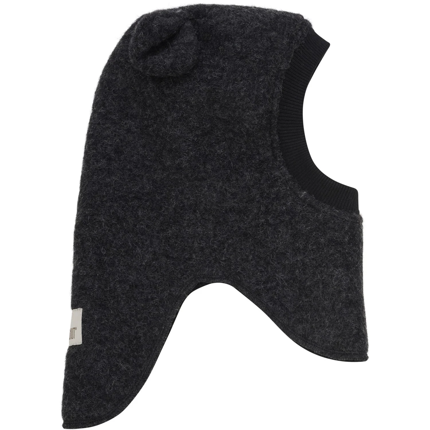 Huttelihut Dark Grey Melange Balaclava Ears Wool - Image 3