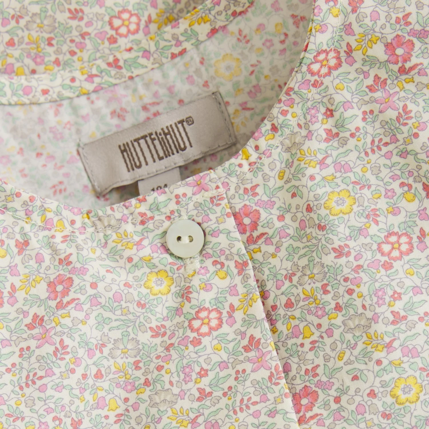 Huttelihut Double Cream Dress Ss In Liberty Fabric - Image 2