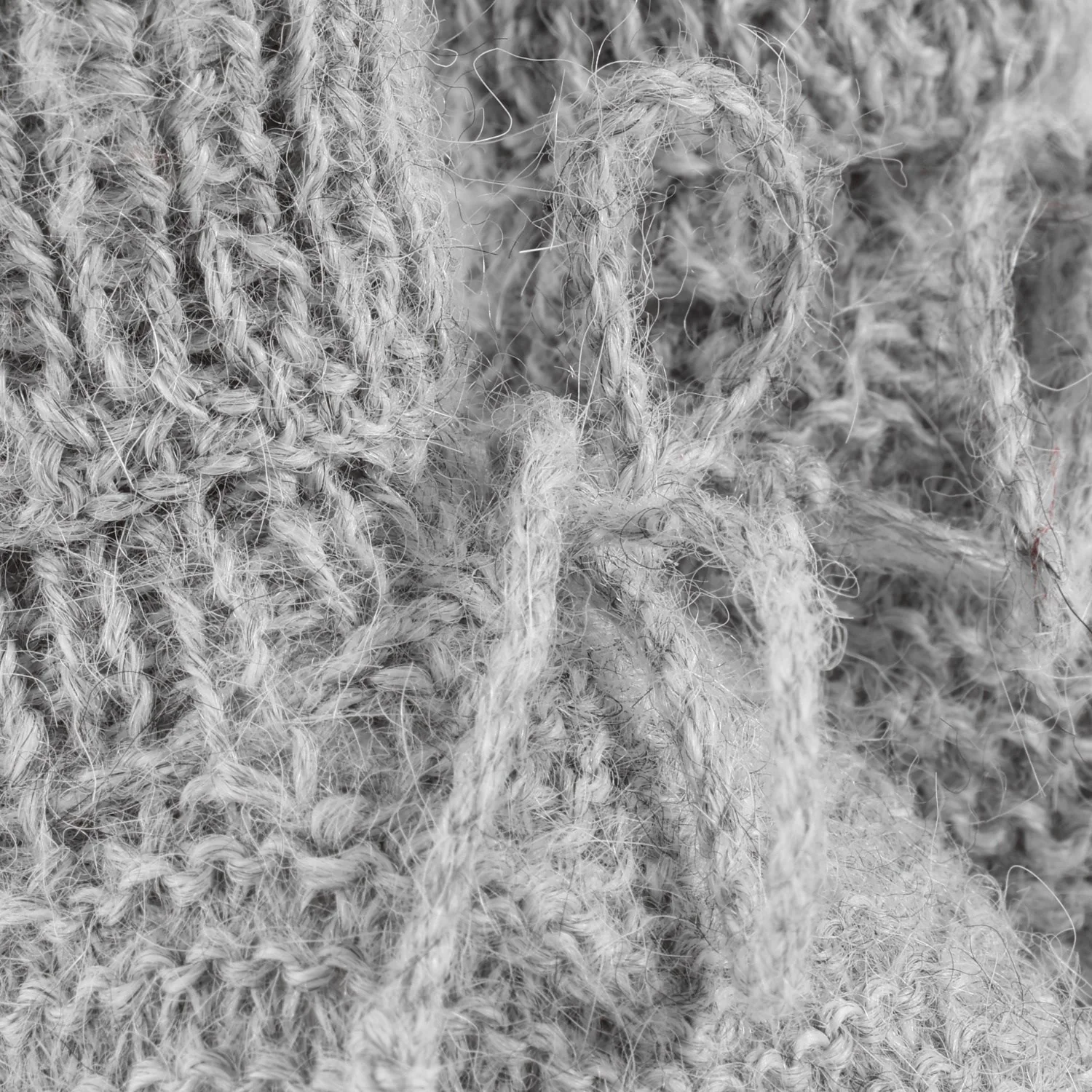 Huttelihut Medium Grey Melange Footies Alpaca Wool Knit - Image 2
