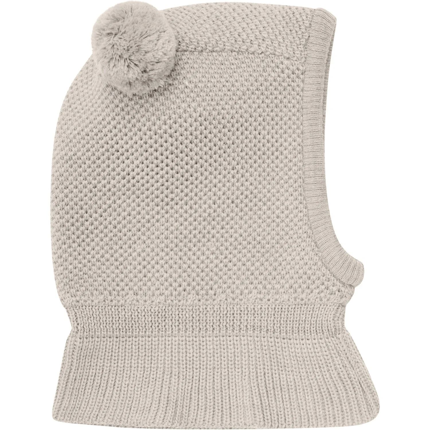 Huttelihut Sand Melange Balaclava Windstop Pompoms - Image 3