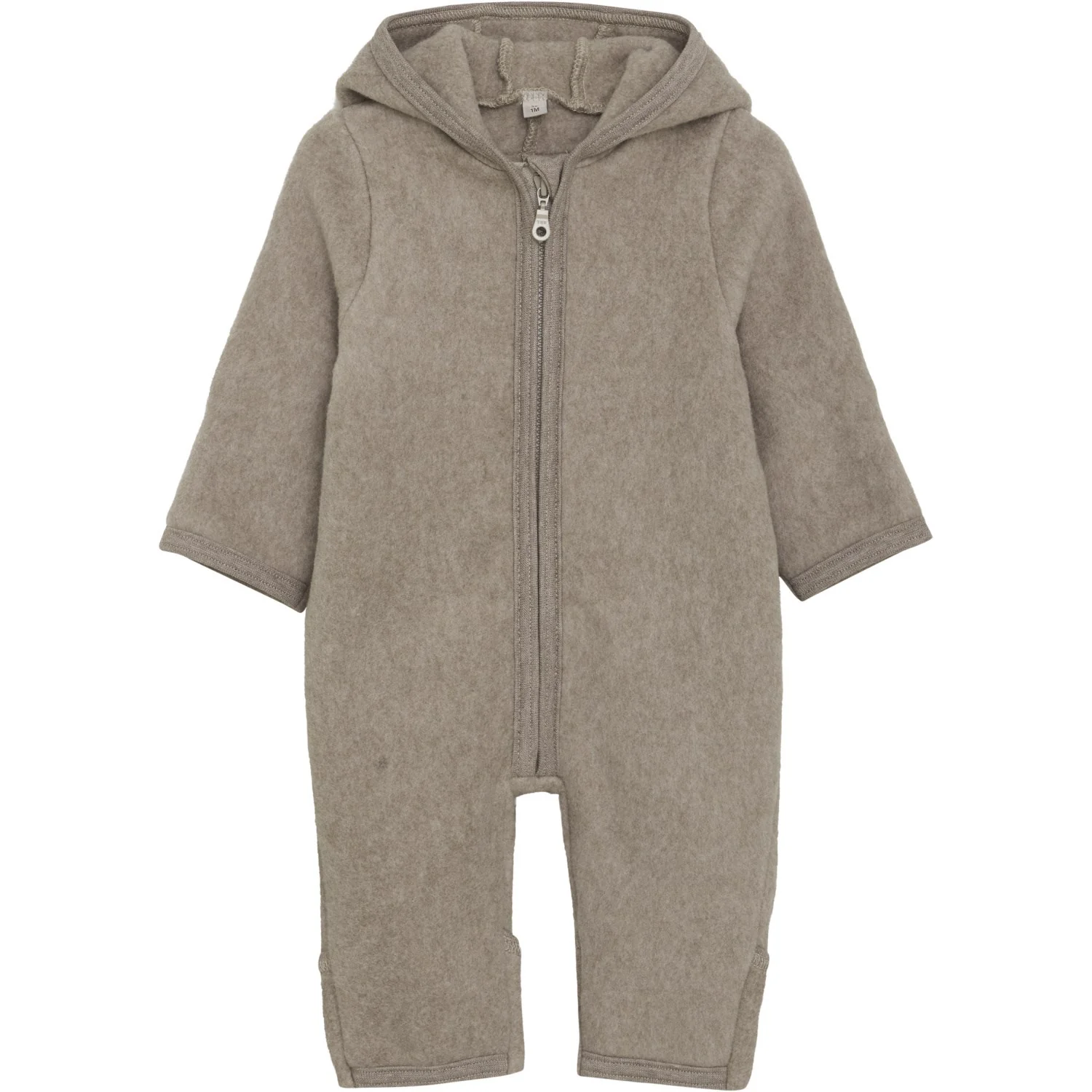 Huttelihut Savannah Melange Pram Suit Ears Cotton Fleece