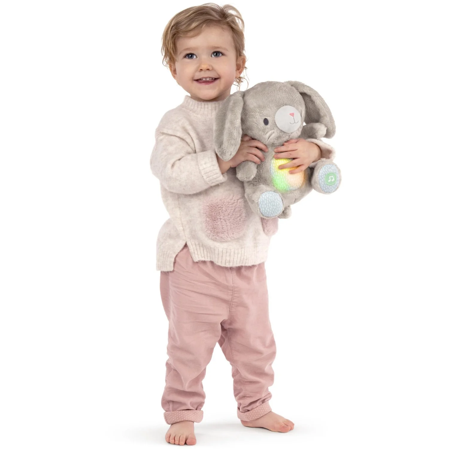 Ingenuity Grey Heart To Hugs™ Sylvi™ Bunny Teddy With Heart Sound And Light - Image 2