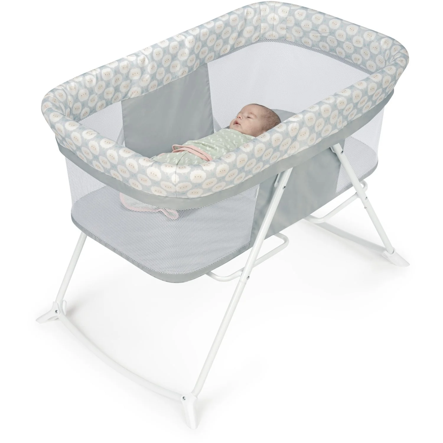 Ingenuity Grey Crib "Soothe & Stow" - Image 4