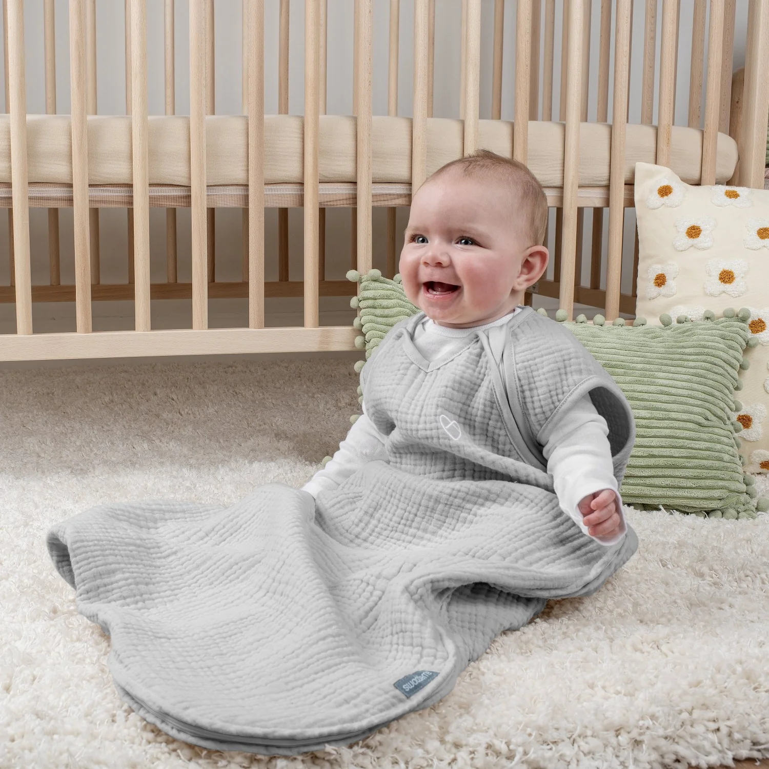 Ingenuity SwaddleMe™ Night Sack Sleeper - Heather Grey - Image 2