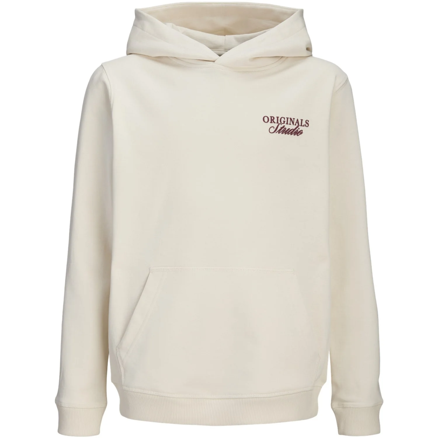 Jack & Jones Junior Antique White Jornorrebro Typo Back Sweat Hood Sn Jnr