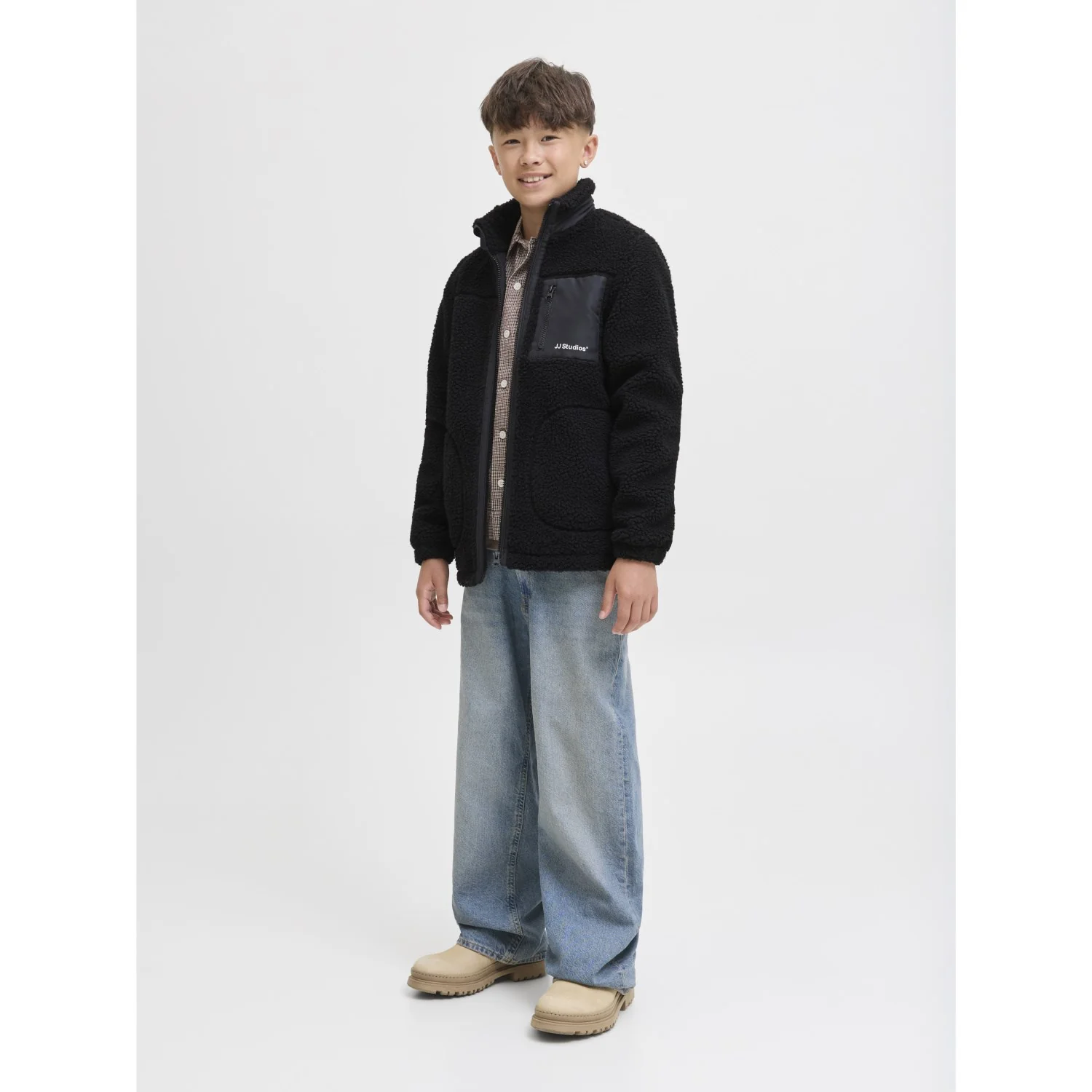 Jack & Jones Junior Black Jjesoho Teddy Jacket Sn Jnr - Image 2